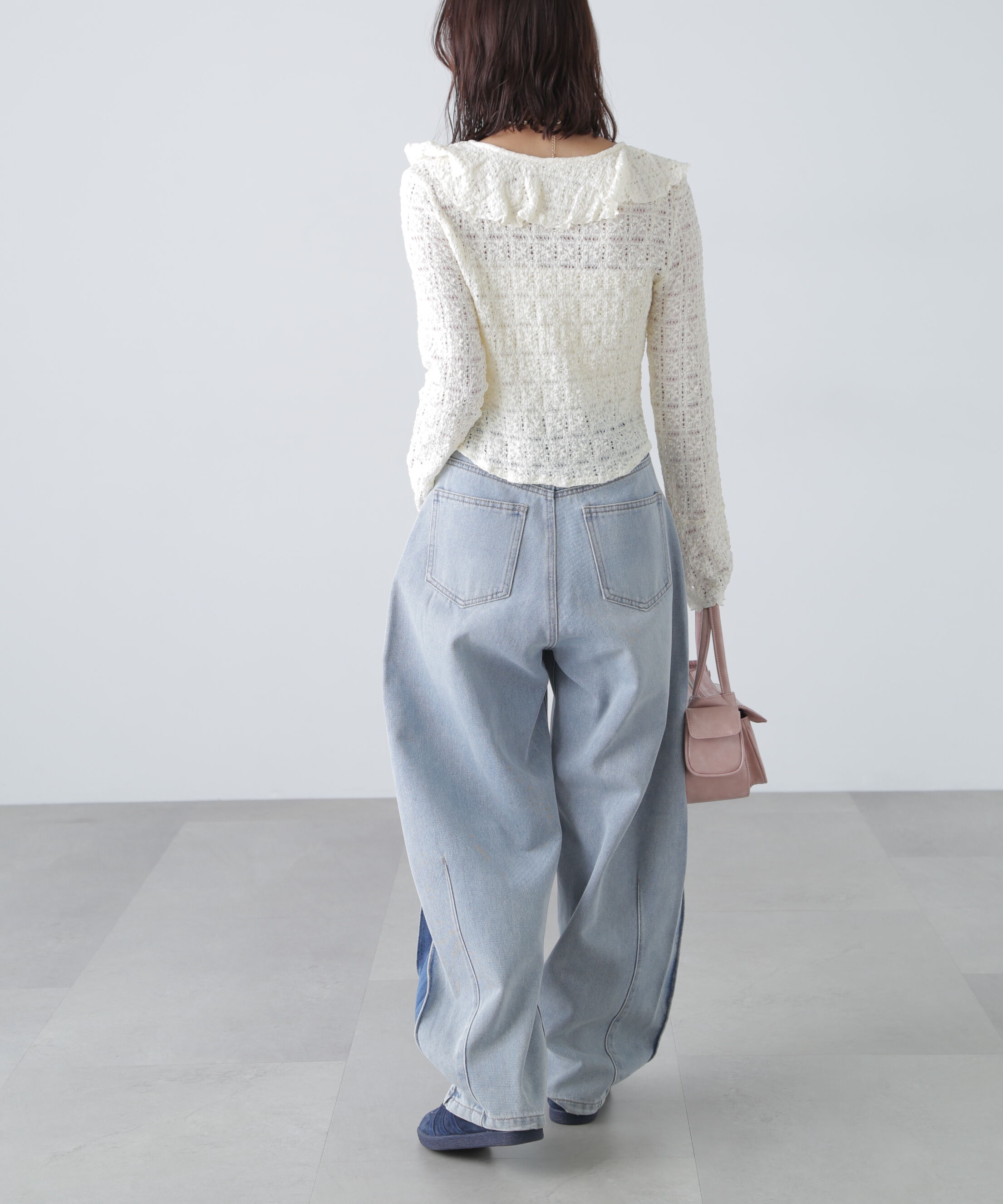  「レースラッフルカットソーブラウス」|シャツ・ブラウス|