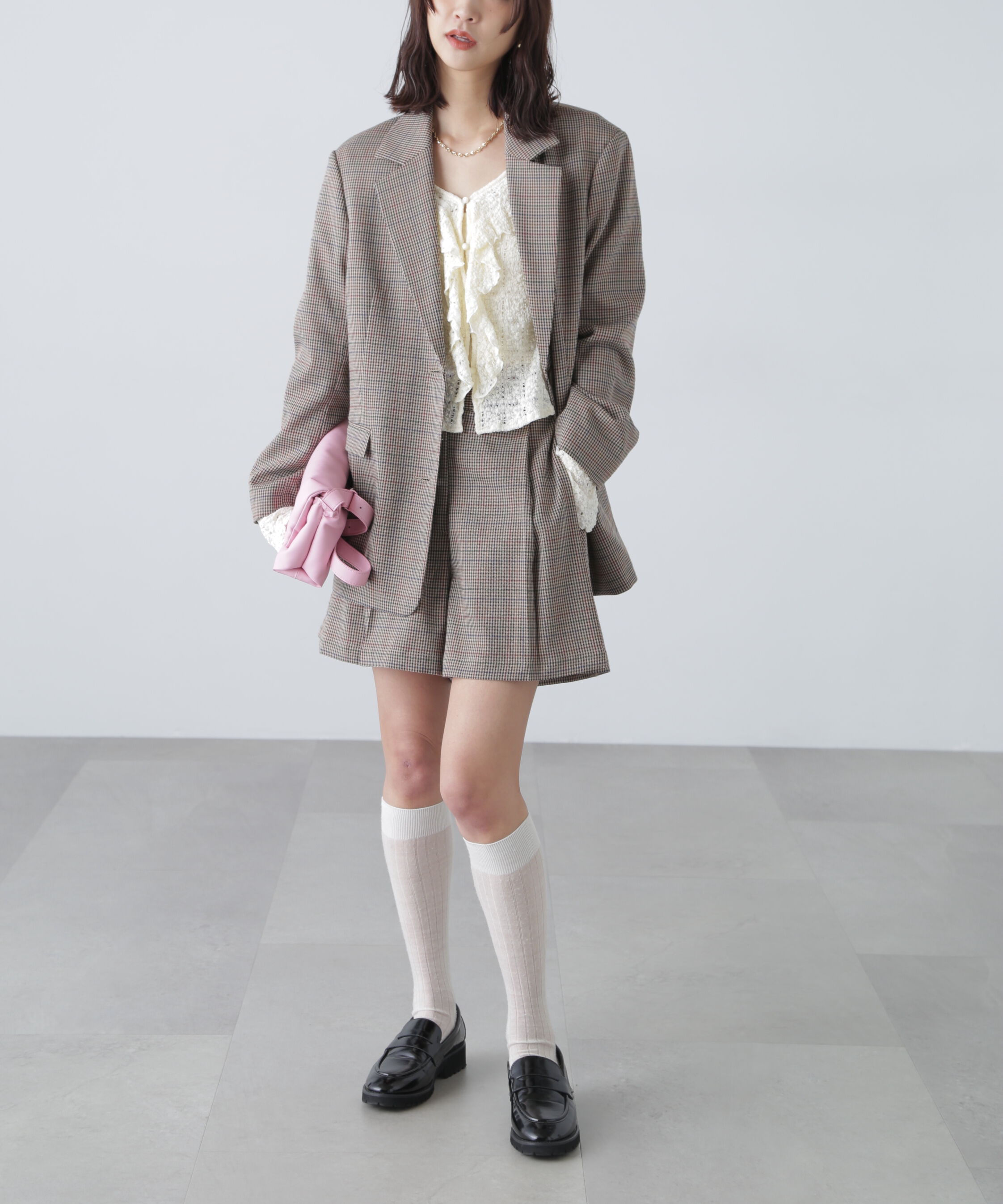  「レースラッフルカットソーブラウス」|シャツ・ブラウス|