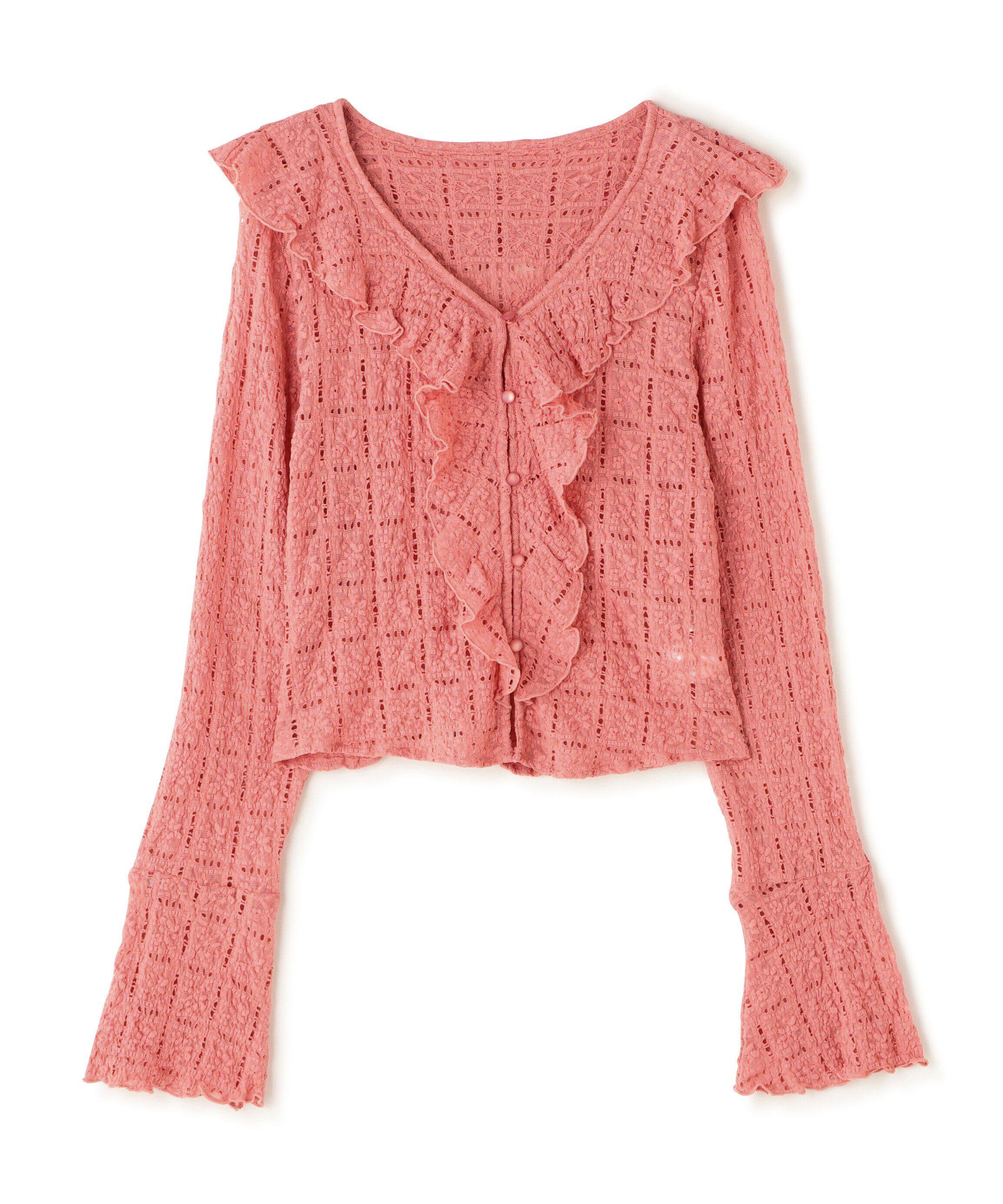  「レースラッフルカットソーブラウス」|シャツ・ブラウス|