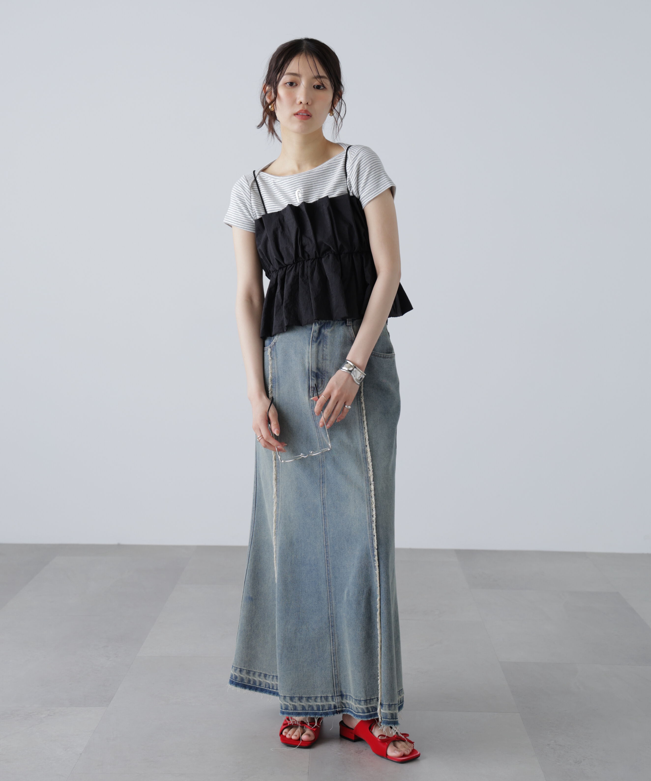  「シャイニーキャミソールビスチェ」|シャツ・ブラウス|