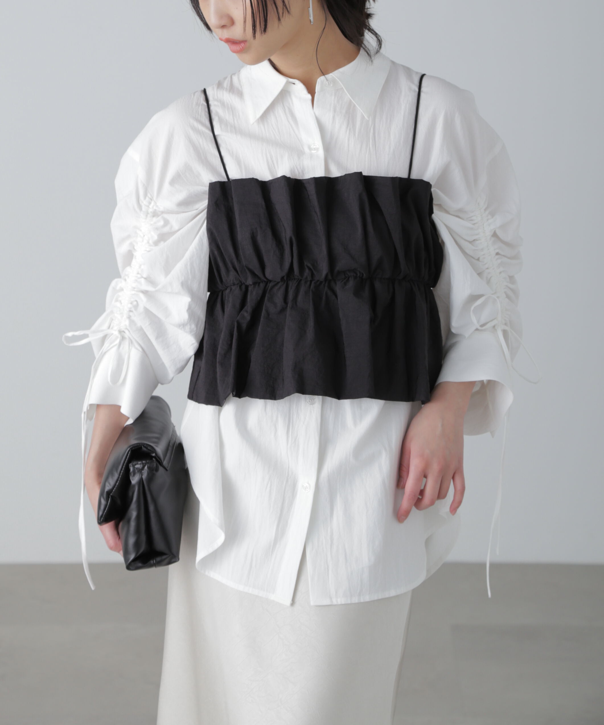  「シャイニーキャミソールビスチェ」|シャツ・ブラウス|