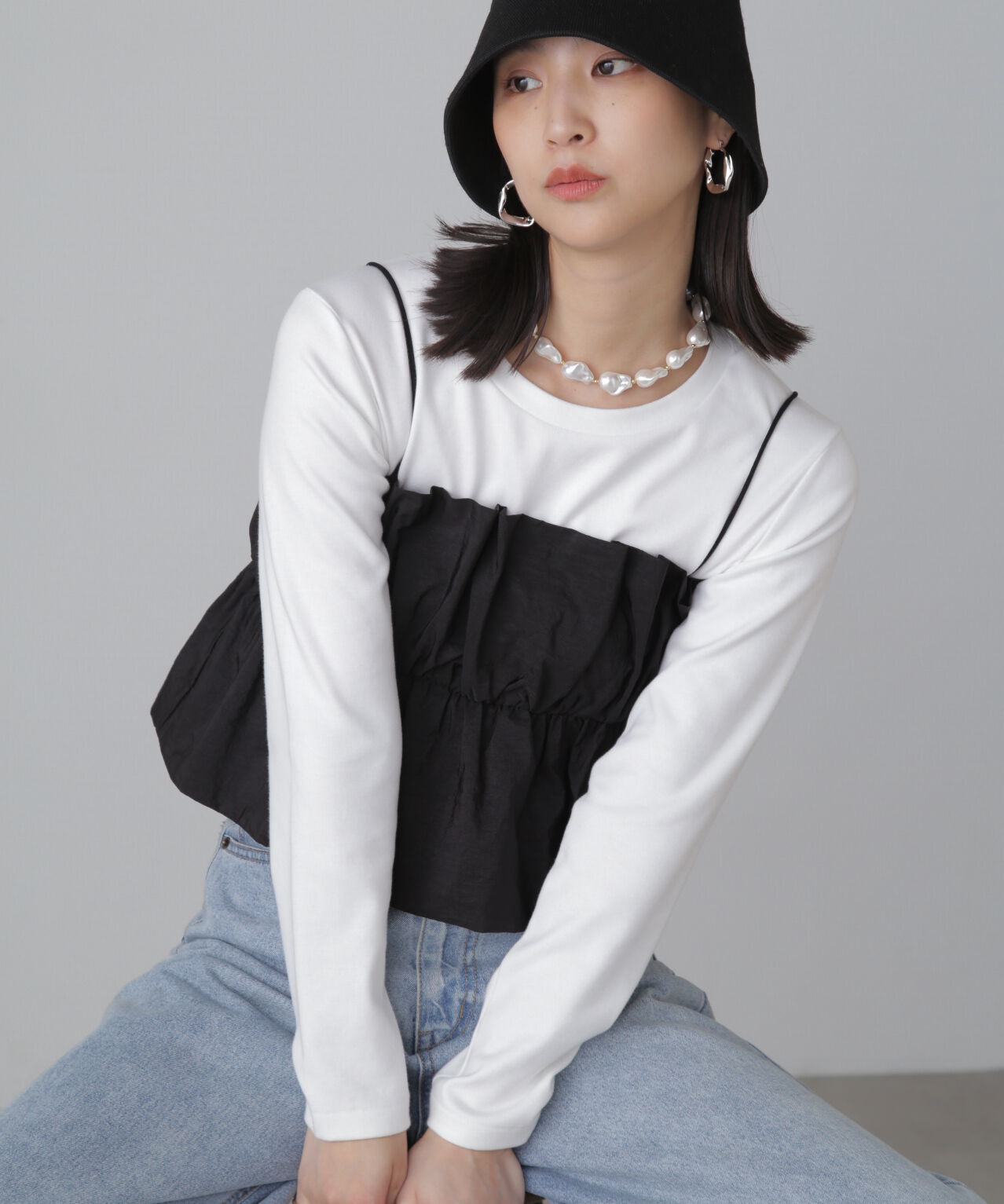  「シャイニーキャミソールビスチェ」|シャツ・ブラウス|