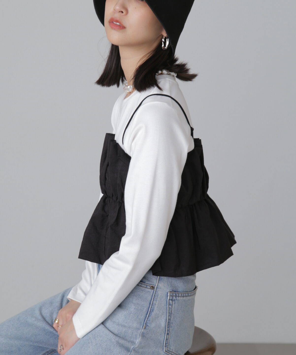  「シャイニーキャミソールビスチェ」|シャツ・ブラウス|