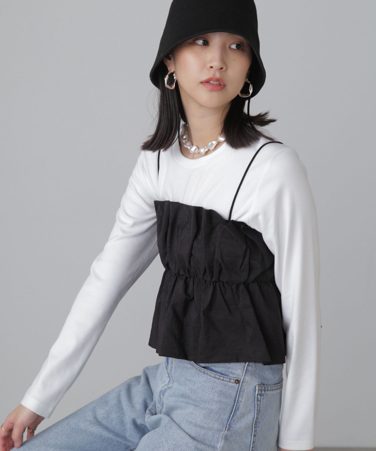  「シャイニーキャミソールビスチェ」|シャツ・ブラウス|