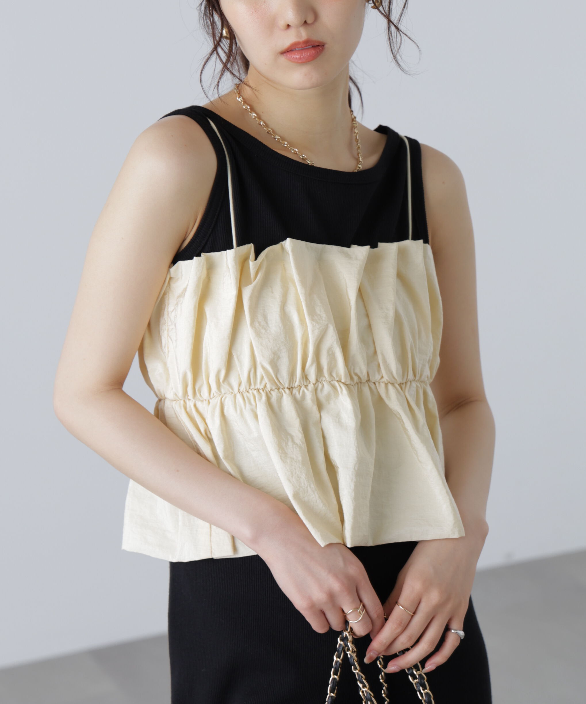  「シャイニーキャミソールビスチェ」|シャツ・ブラウス|