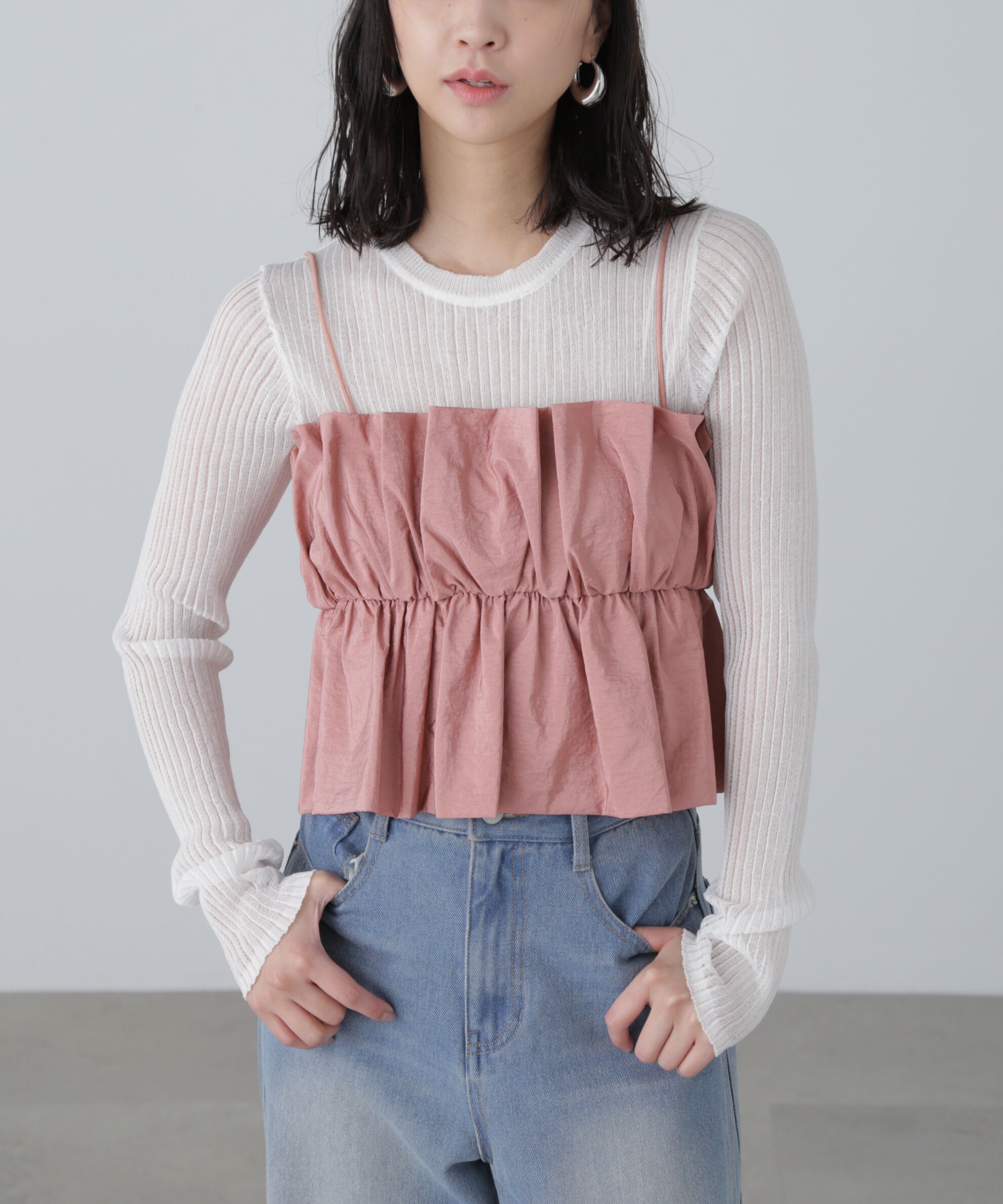  「シャイニーキャミソールビスチェ」|シャツ・ブラウス|