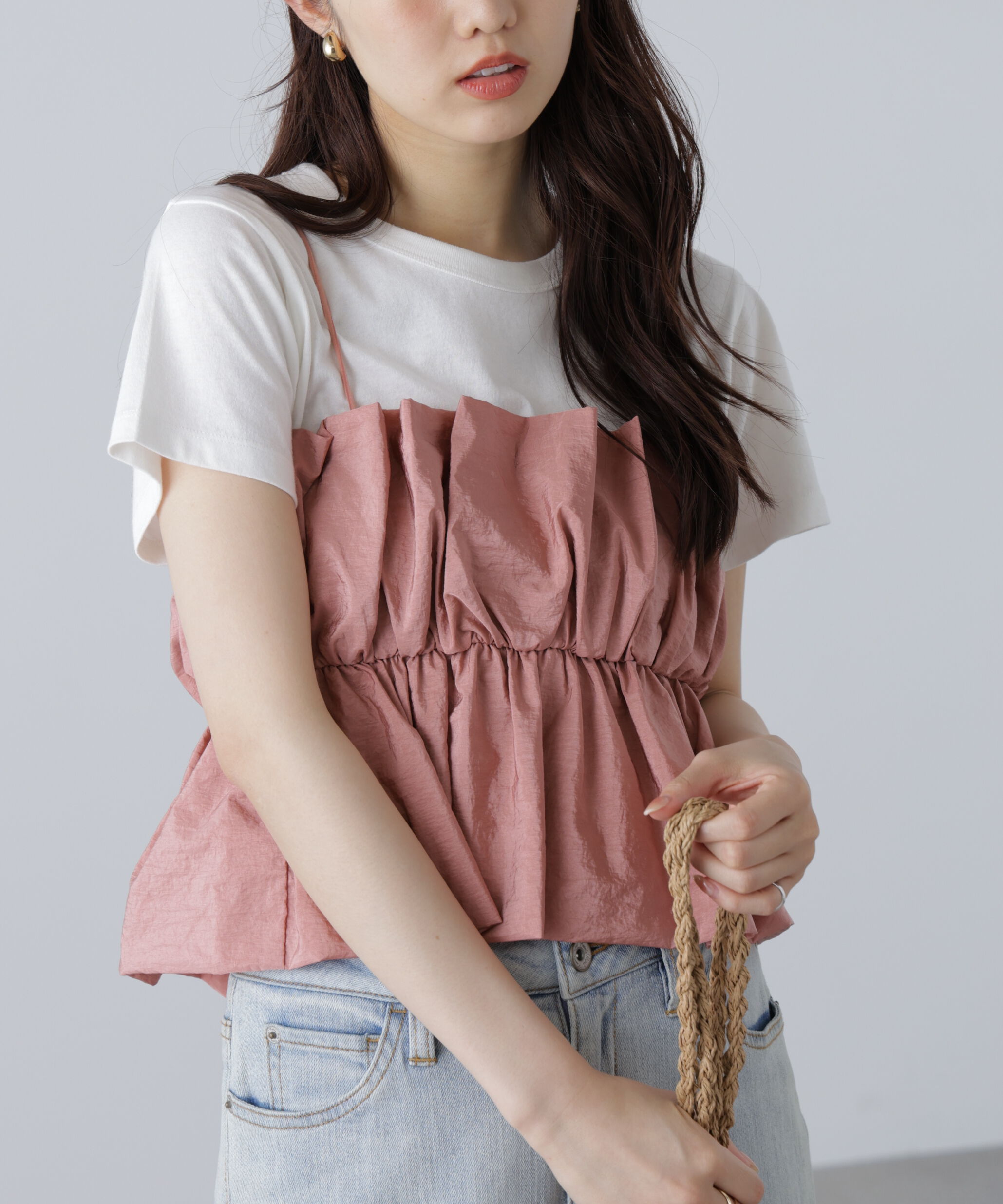  「シャイニーキャミソールビスチェ」|シャツ・ブラウス|