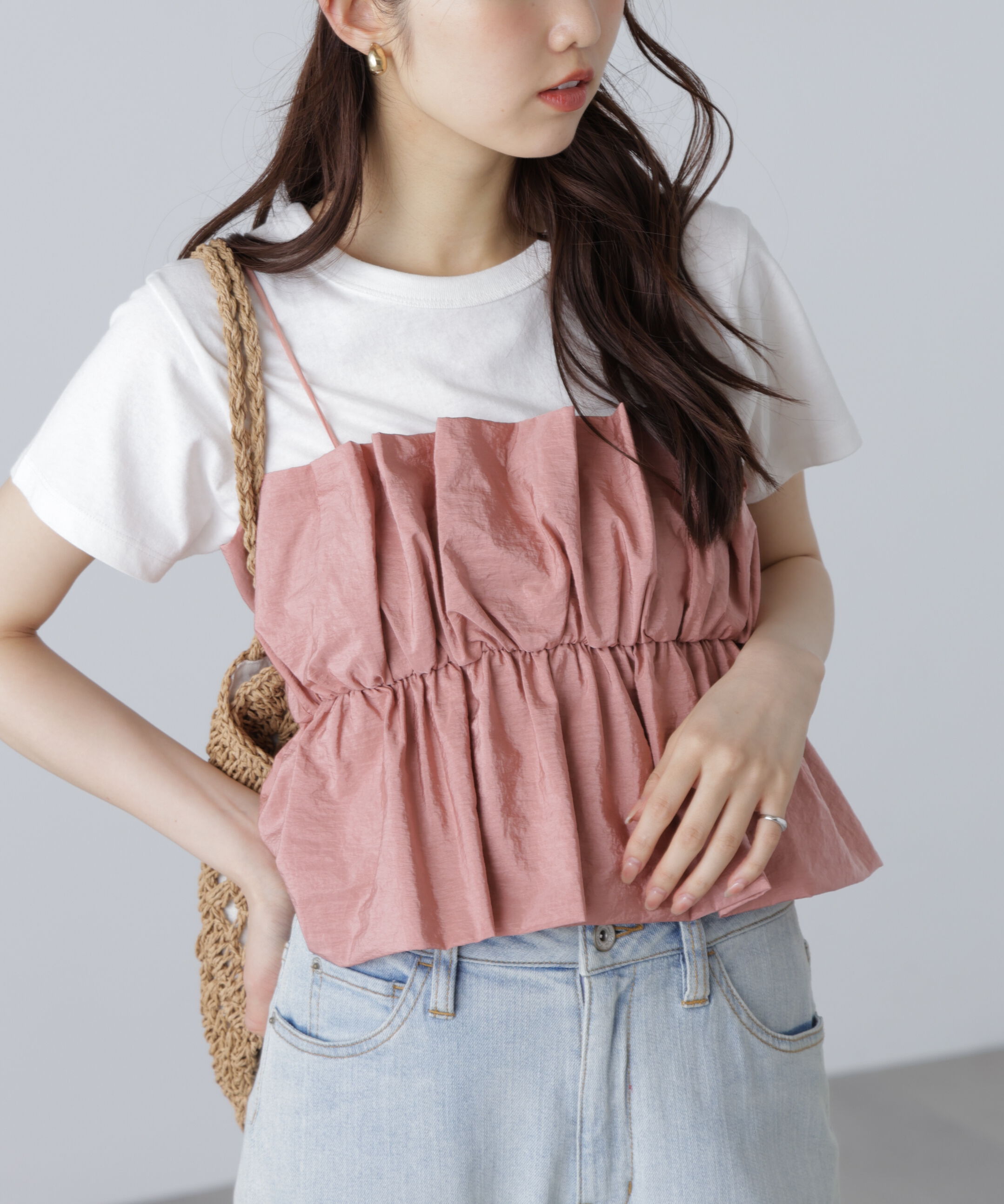  「シャイニーキャミソールビスチェ」|シャツ・ブラウス|