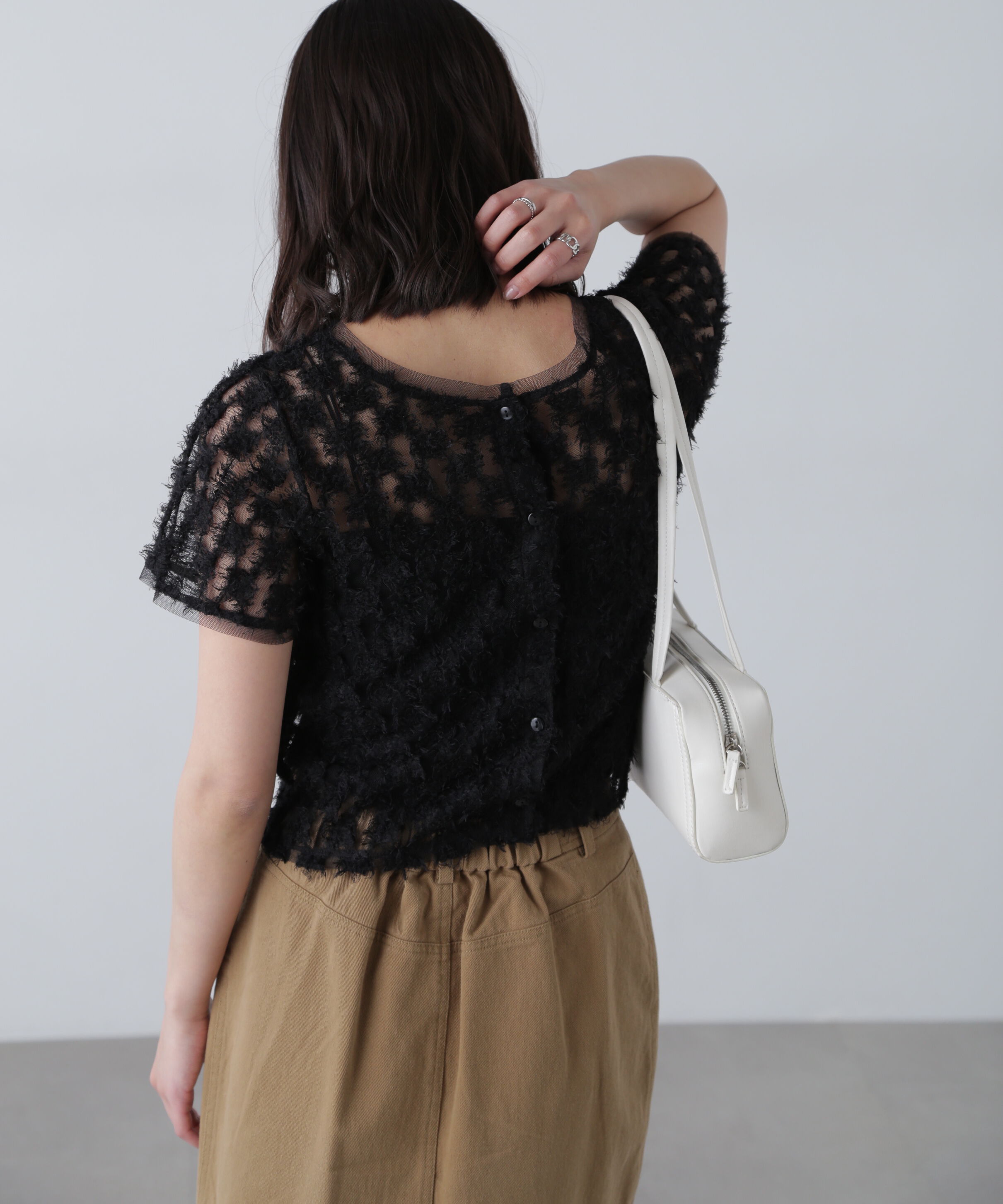  「前後２ＷＡＹフェザーチュールカーディガン」|シャツ・ブラウス|