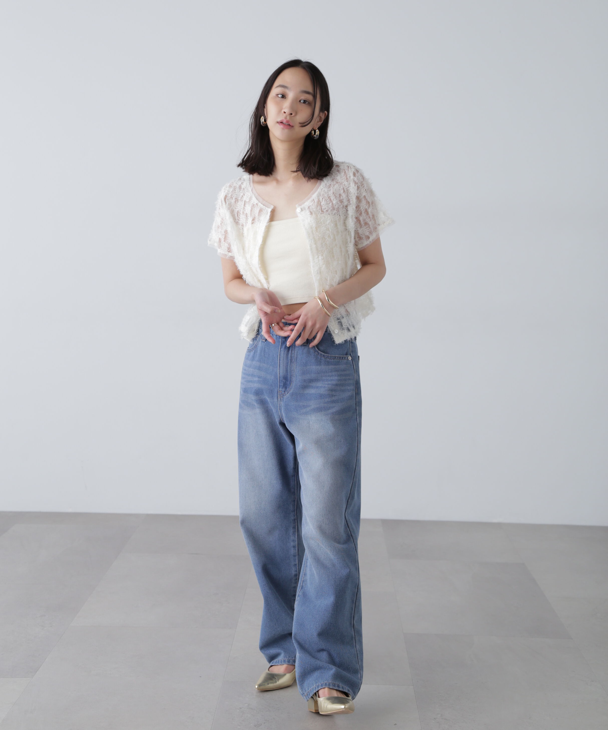  「前後２ＷＡＹフェザーチュールカーディガン」|シャツ・ブラウス|