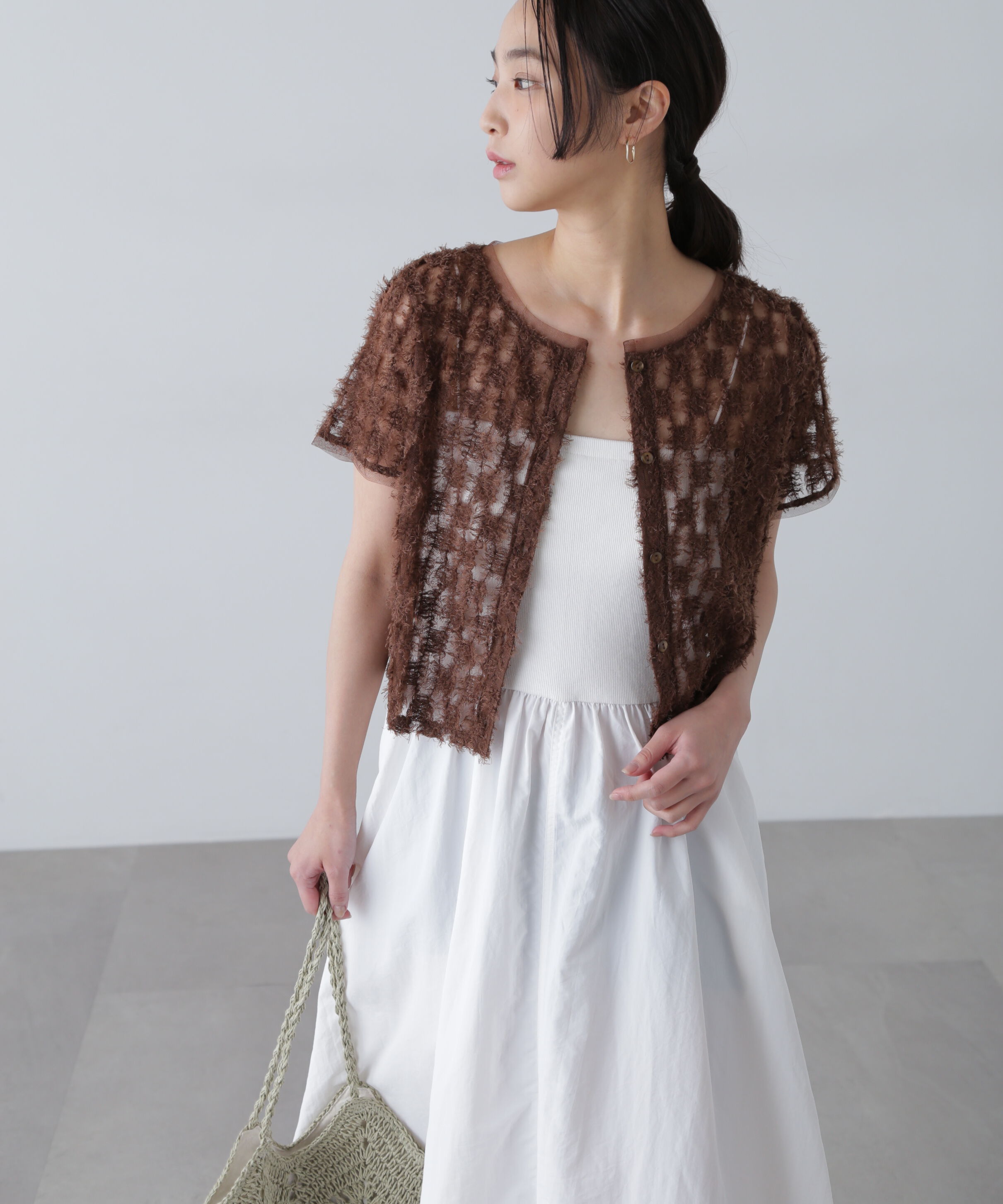  「前後２ＷＡＹフェザーチュールカーディガン」|シャツ・ブラウス|