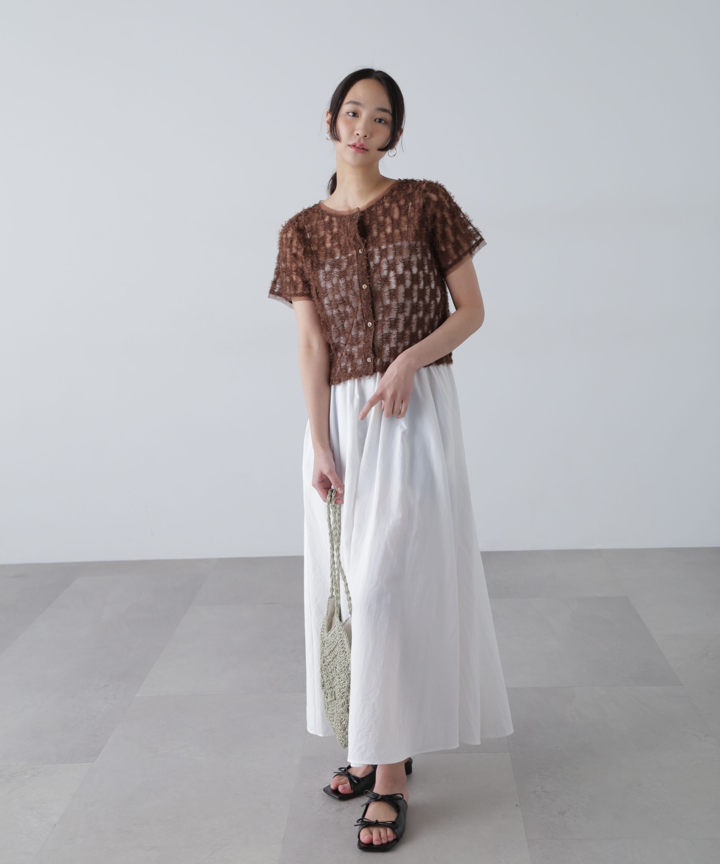  「前後２ＷＡＹフェザーチュールカーディガン」|シャツ・ブラウス|