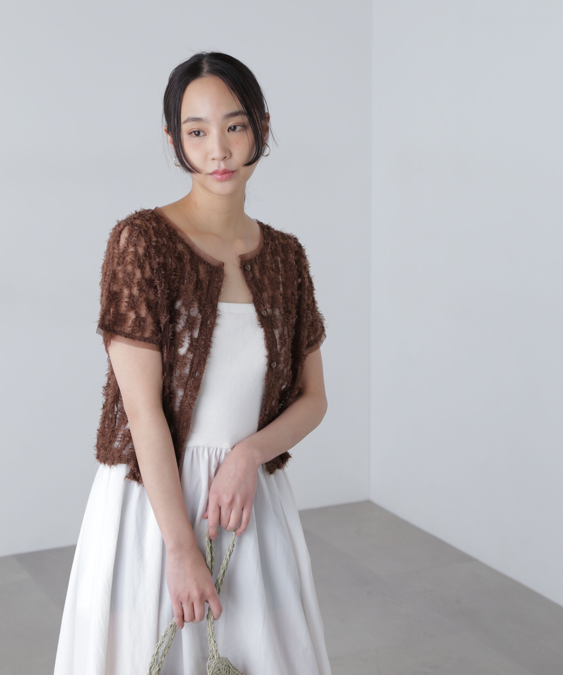  「前後２ＷＡＹフェザーチュールカーディガン」|シャツ・ブラウス|