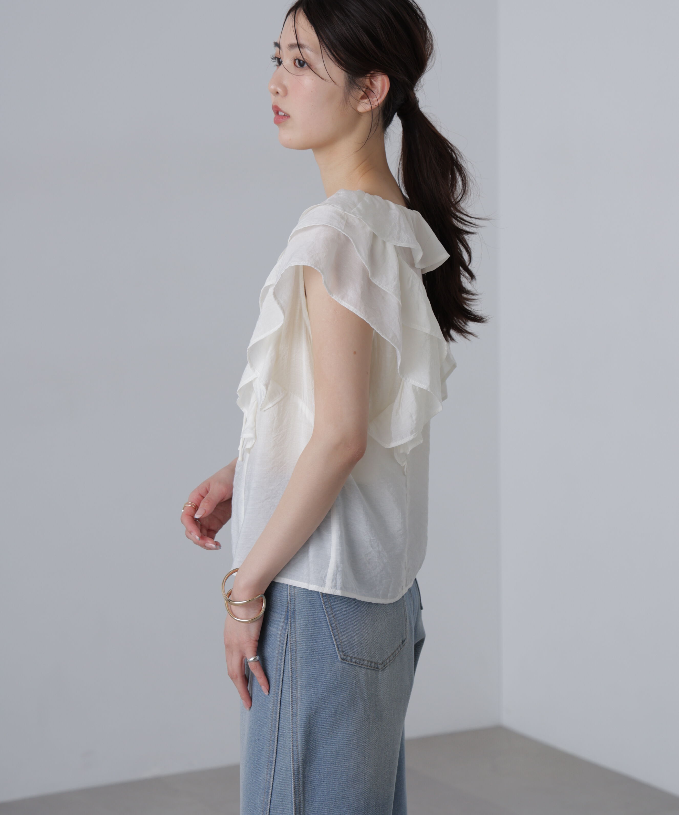  「フリルフレンチブラウス」|シャツ・ブラウス|