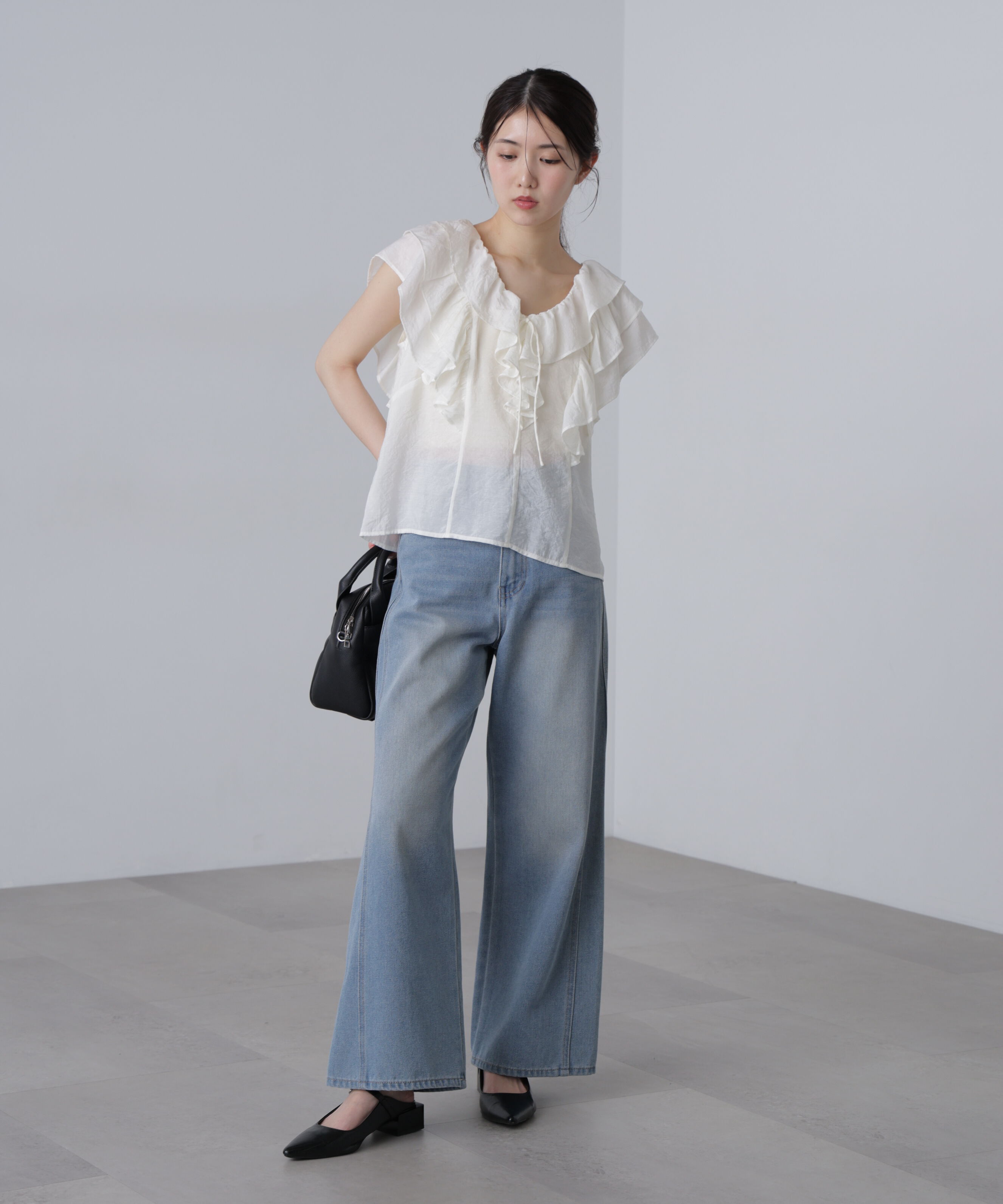  「フリルフレンチブラウス」|シャツ・ブラウス|