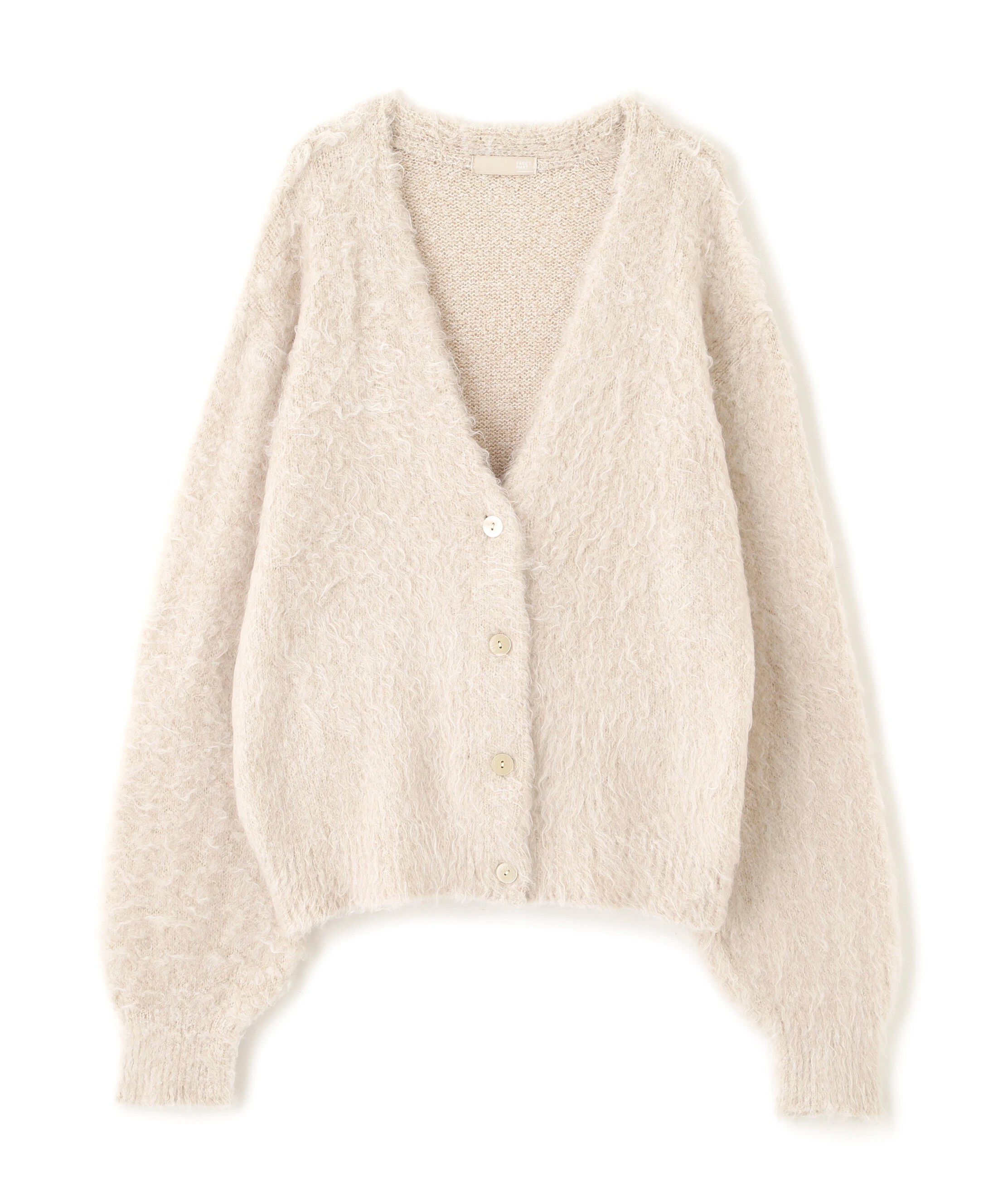  「ウェーブ起毛Vネックカーディガン」|ニット・セーター|