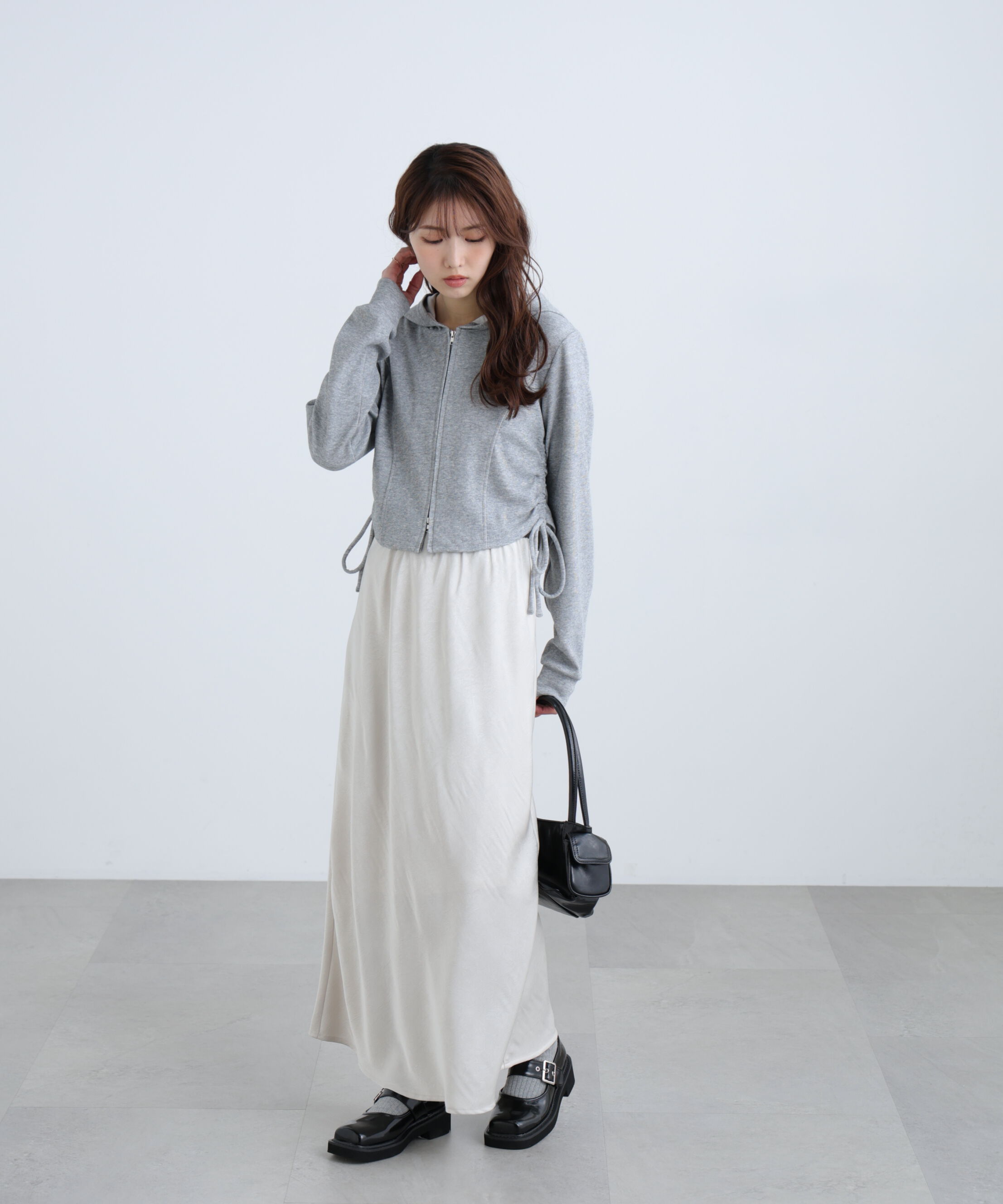  「サイドドロストコンパクトパーカー」|Tシャツ・カットソー|