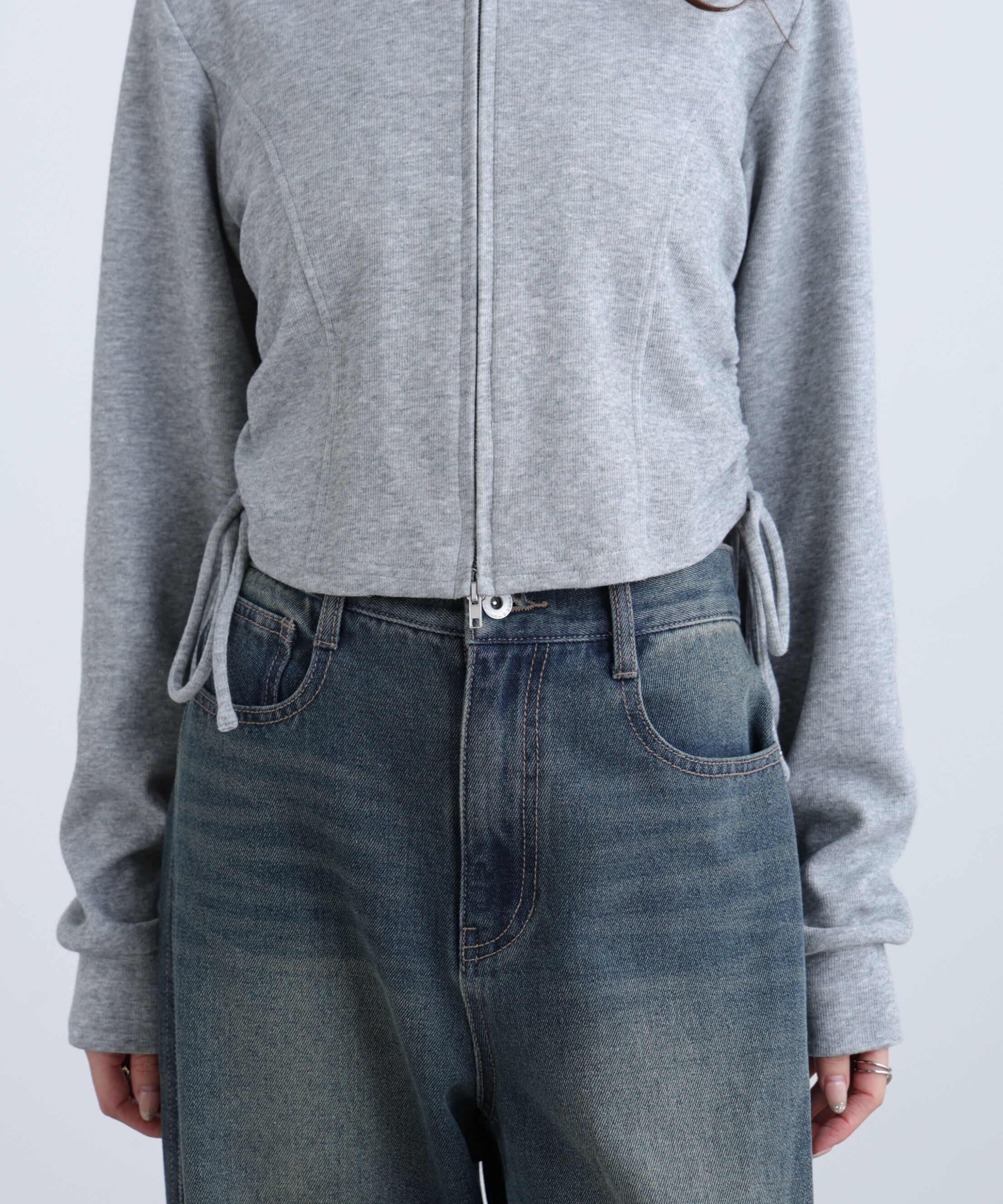  「サイドドロストコンパクトパーカー」|Tシャツ・カットソー|