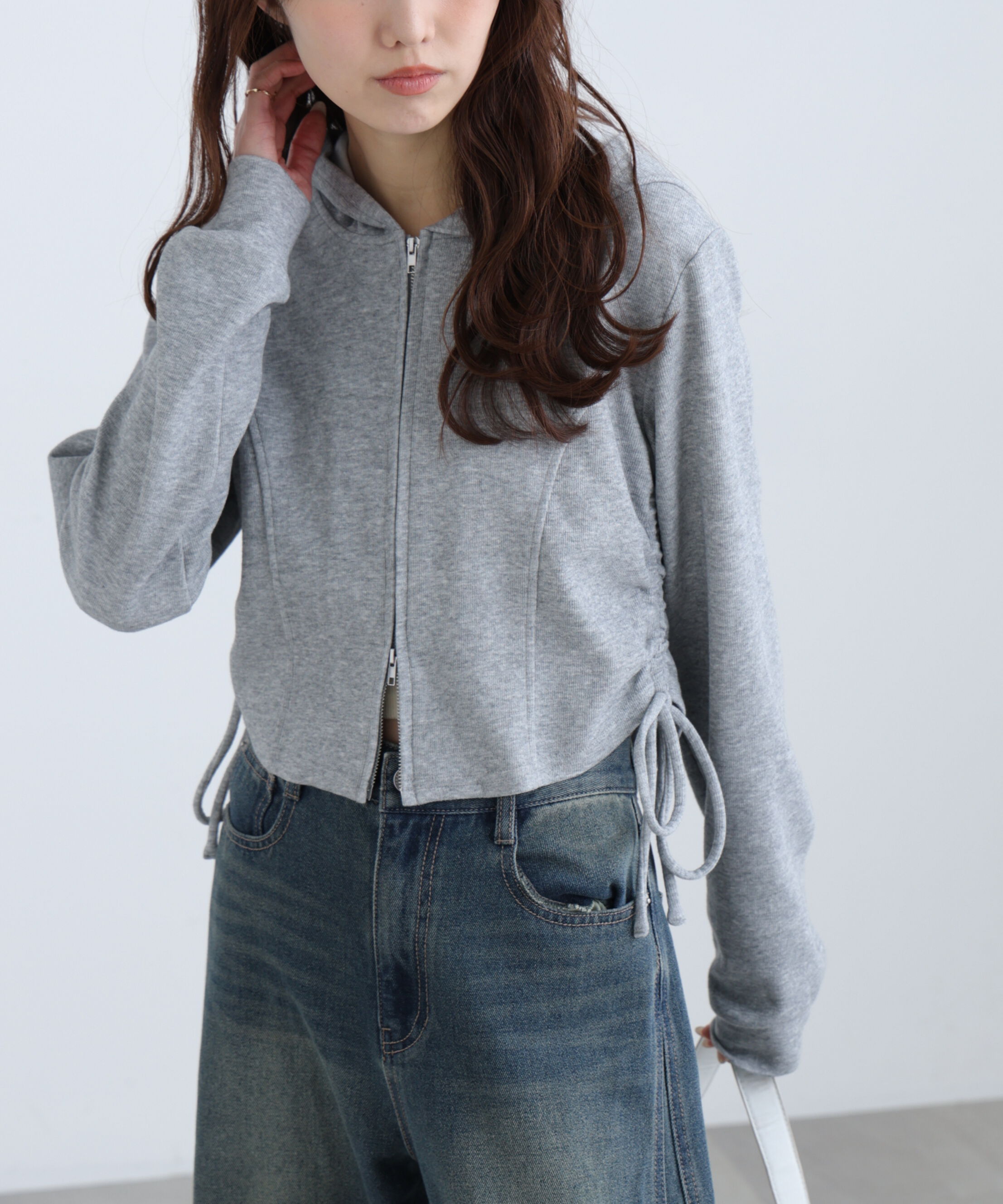  「サイドドロストコンパクトパーカー」|Tシャツ・カットソー|