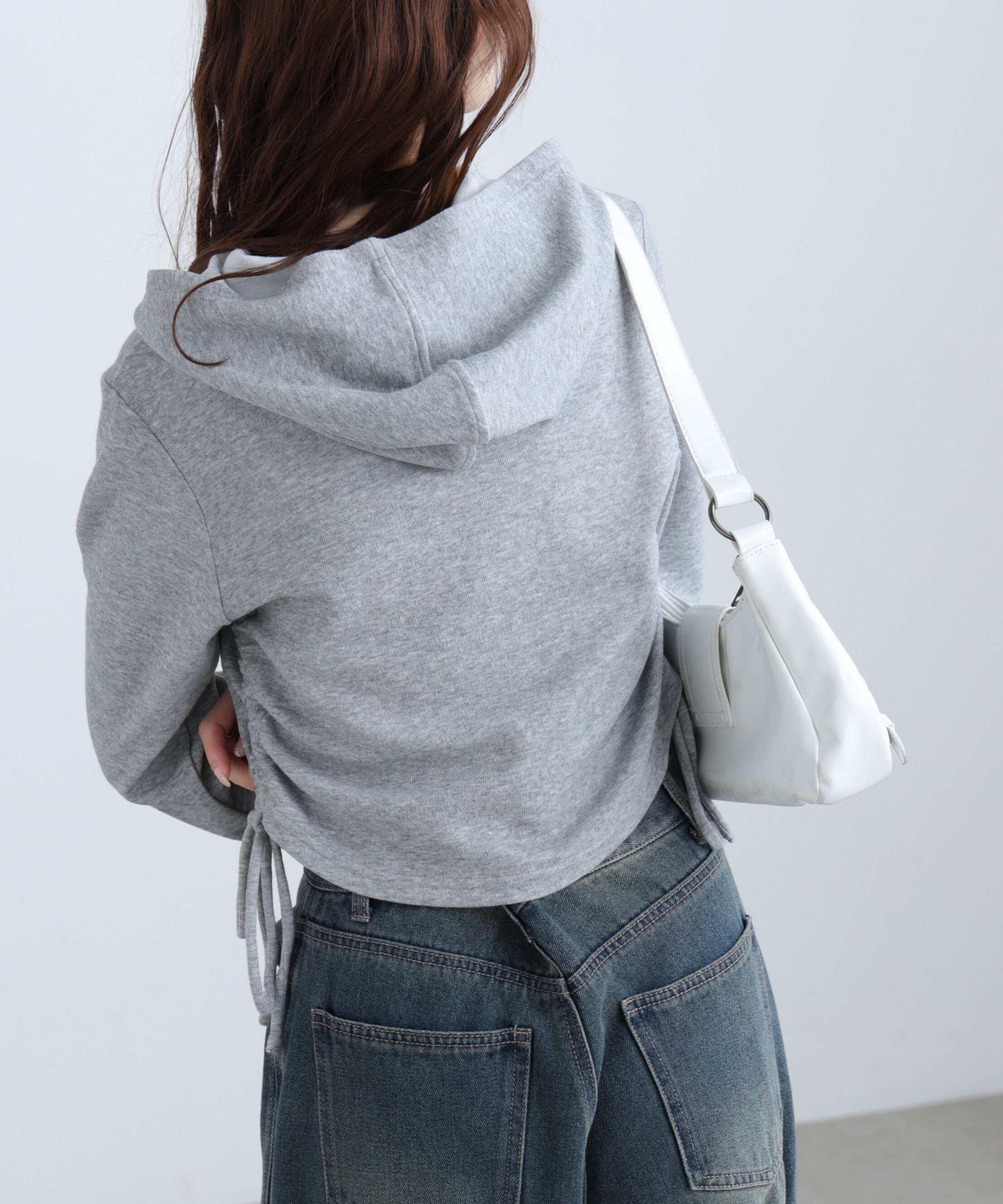  「サイドドロストコンパクトパーカー」|Tシャツ・カットソー|