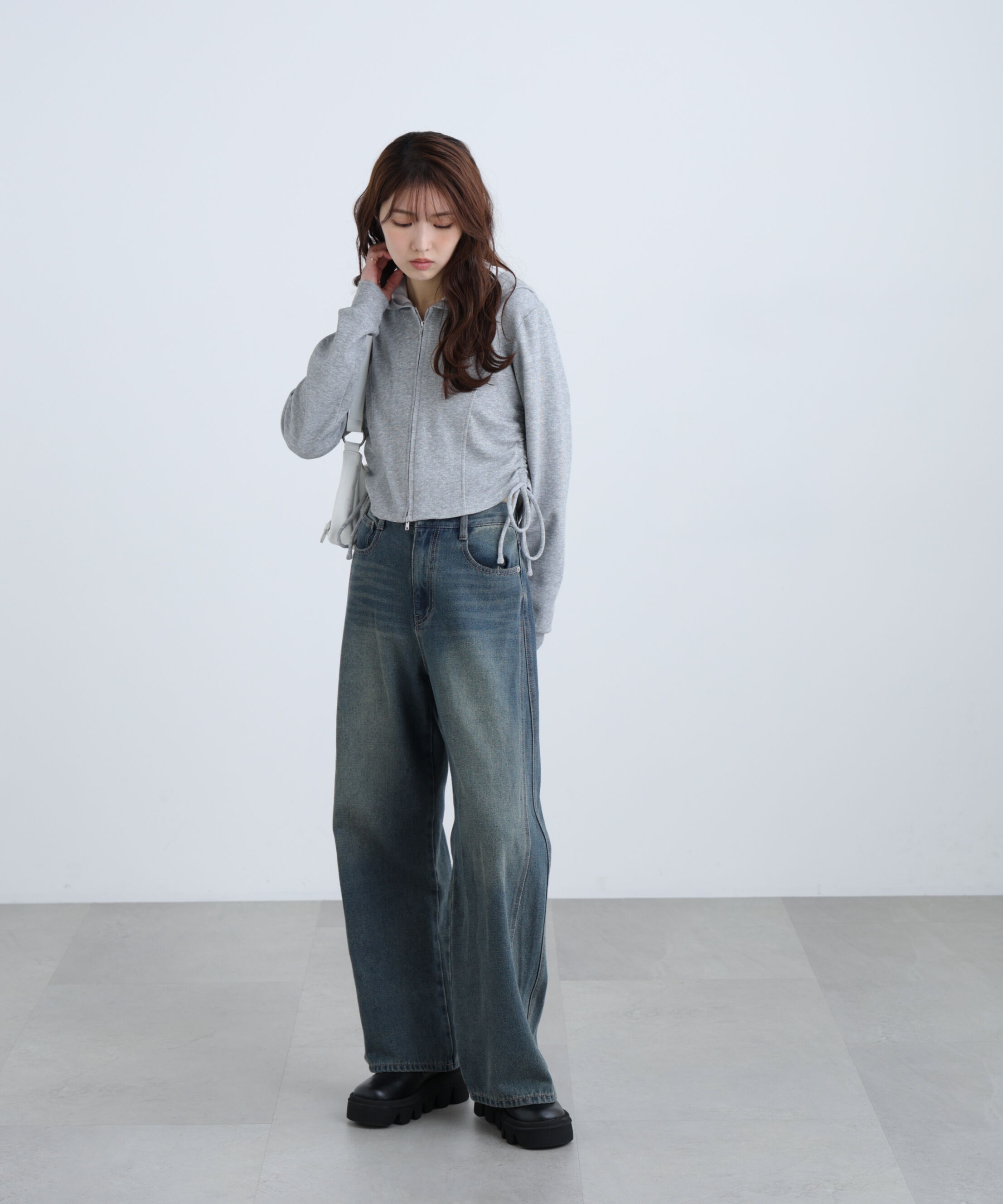  「サイドドロストコンパクトパーカー」|Tシャツ・カットソー|