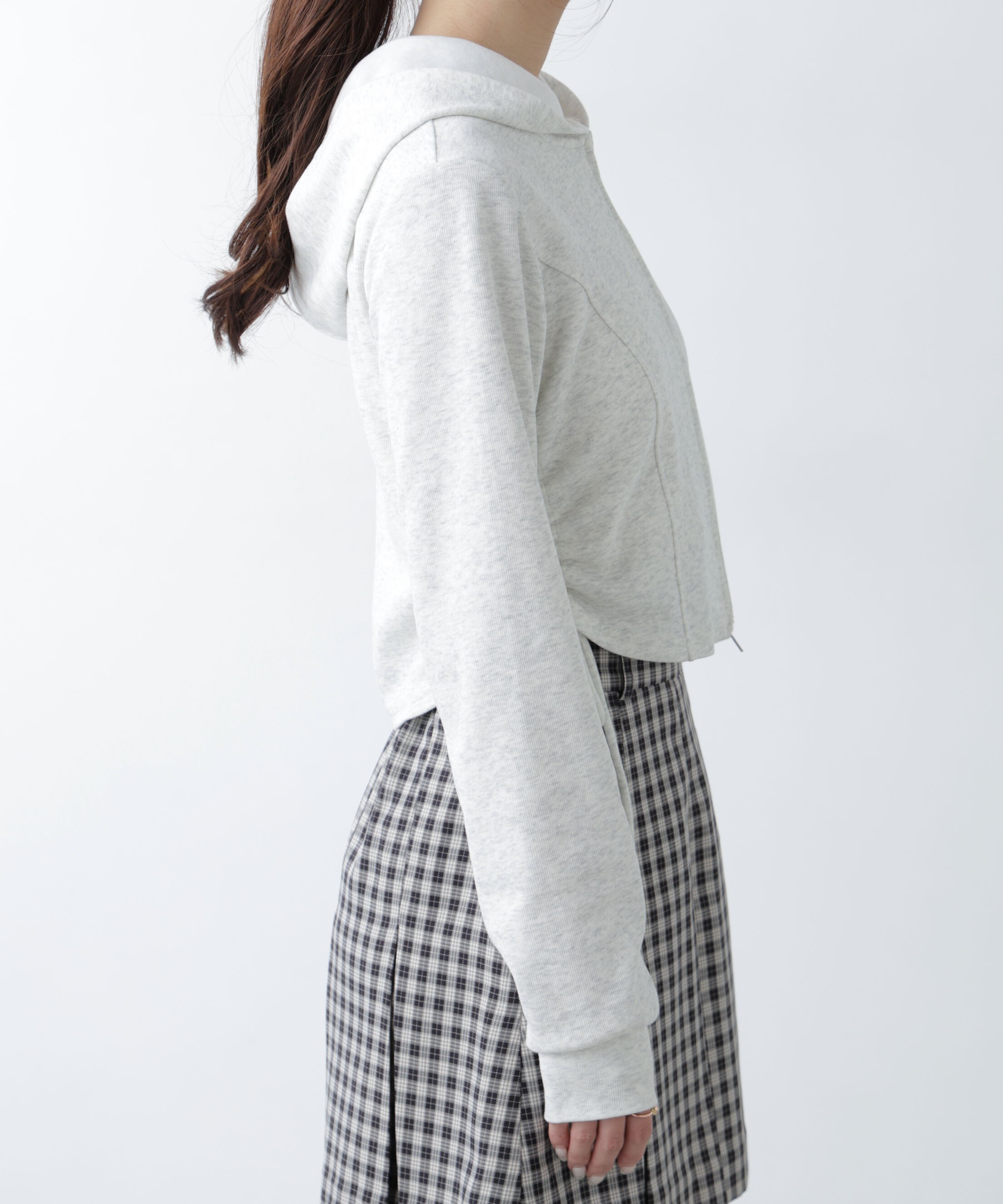  「サイドドロストコンパクトパーカー」|Tシャツ・カットソー|