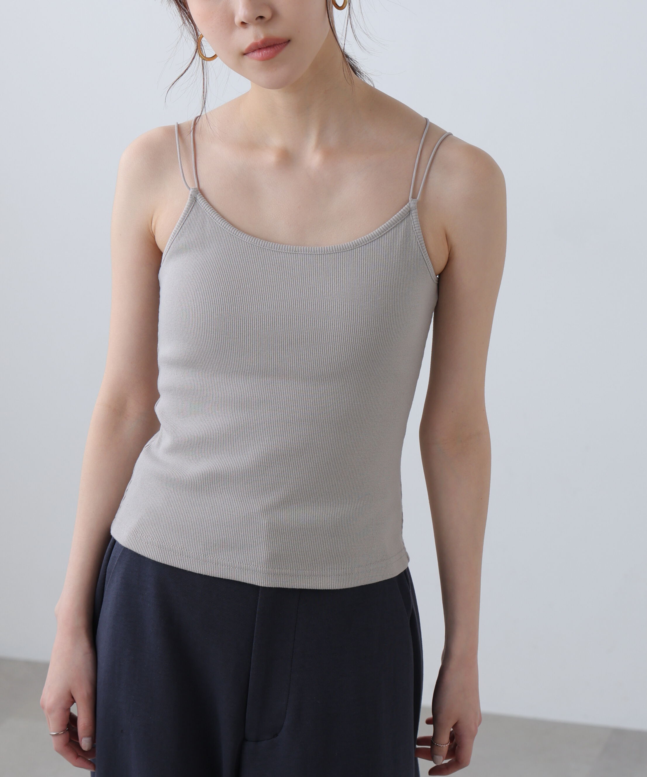  「カップ付きキャミソール」|Tシャツ・カットソー|グレー