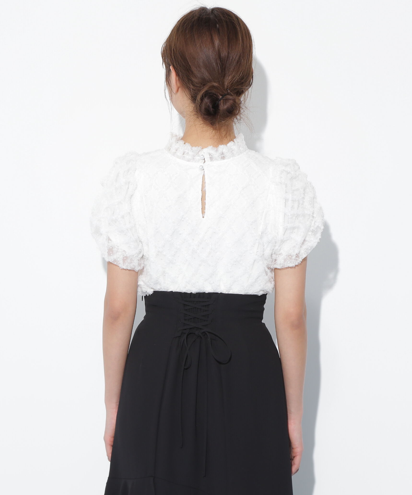  「バルーン袖レースブラウス」|シャツ・ブラウス|