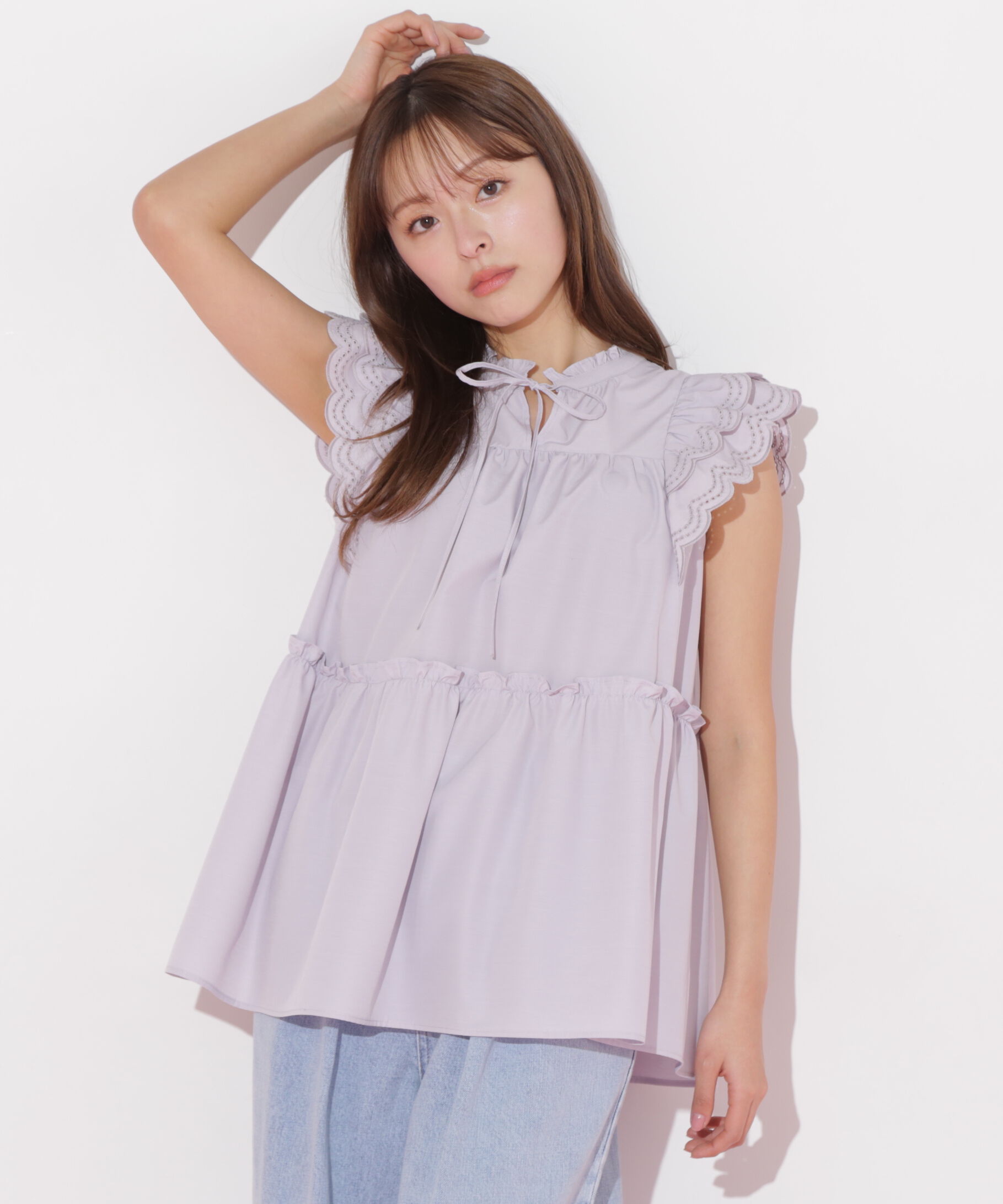  「カットワークティアードチュニック」|シャツ・ブラウス|