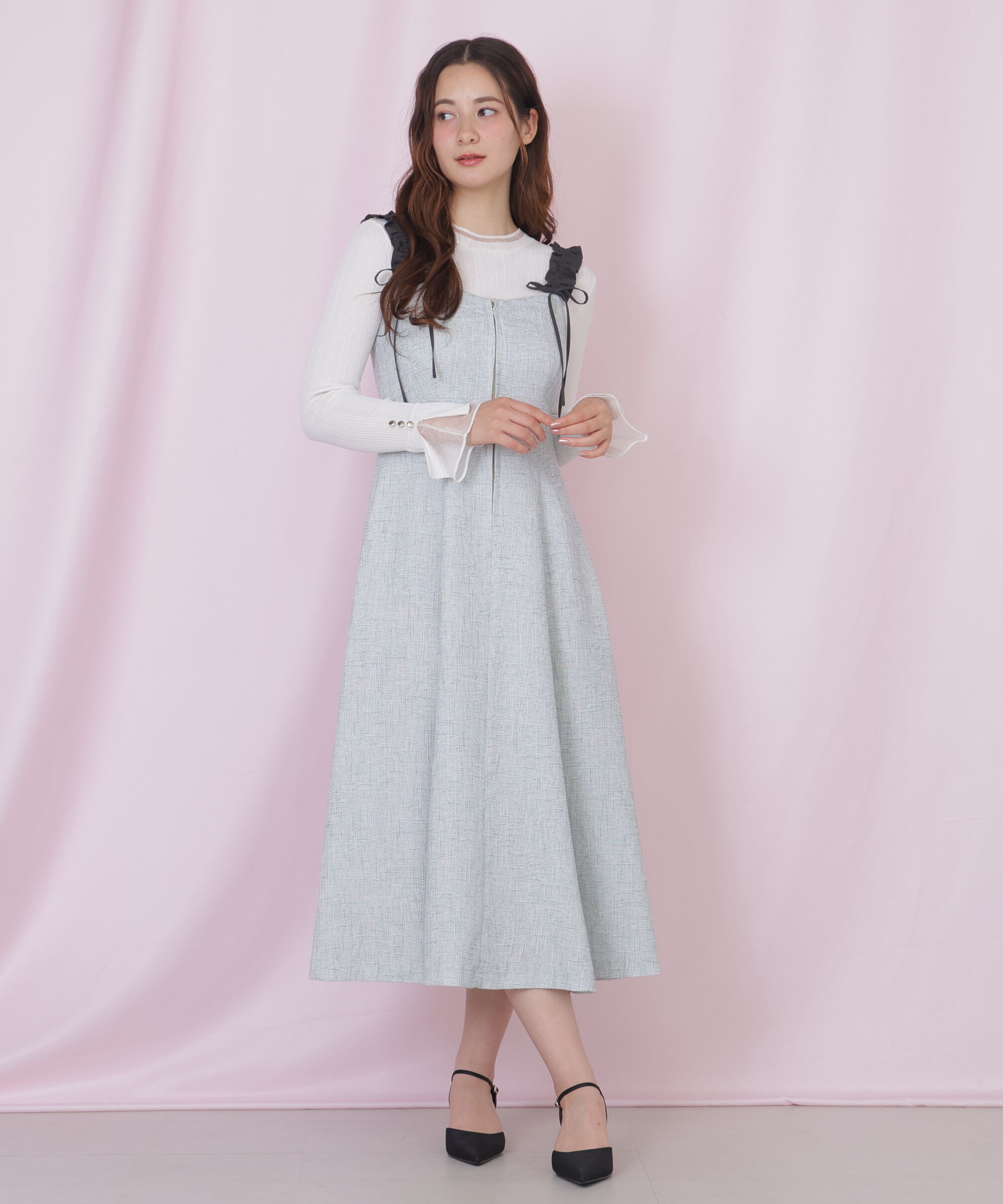  「フリルショルダージャンスカ」|ワンピース|