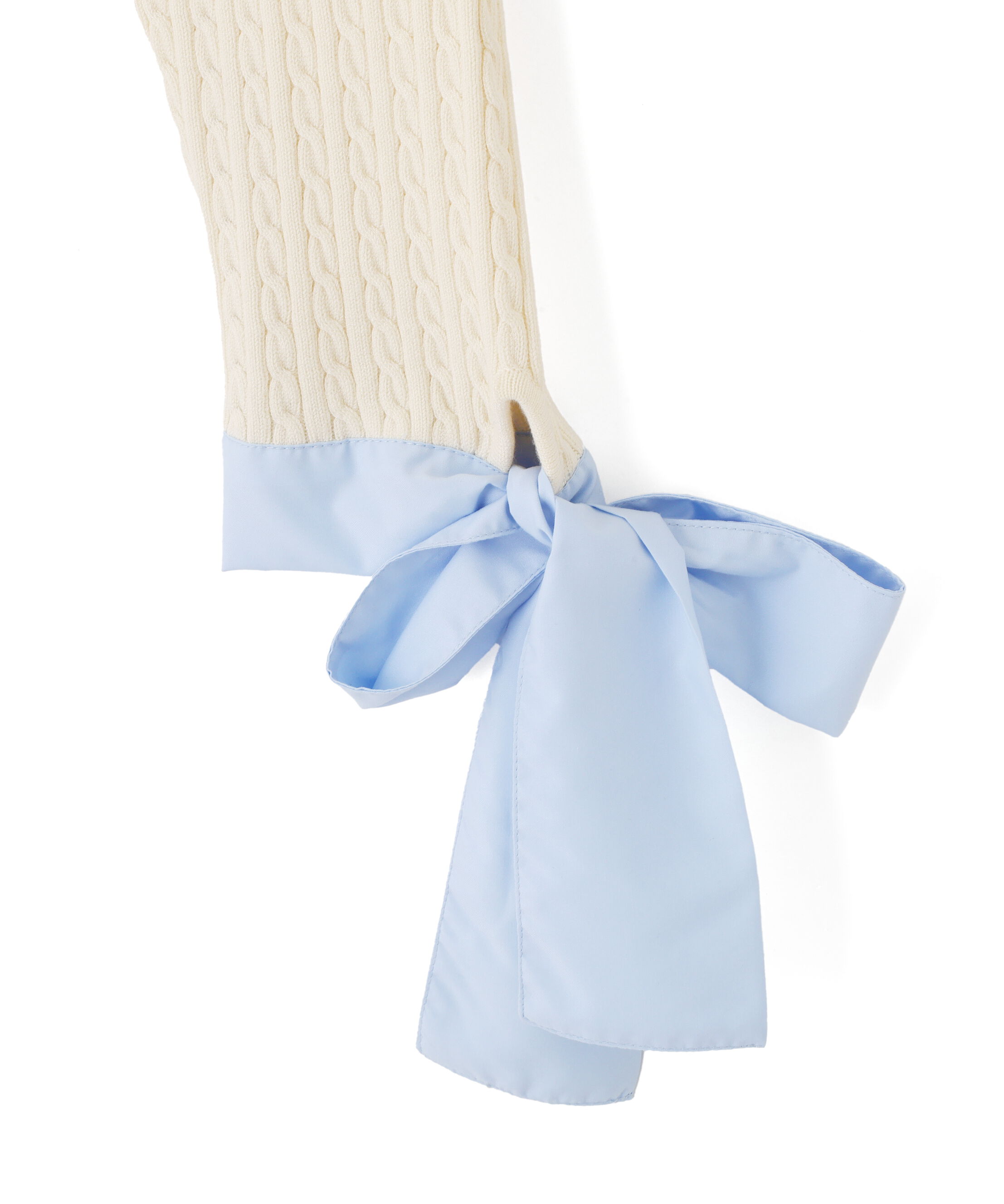  「袖リボンケーブルカーディガン」|ニット・セーター|