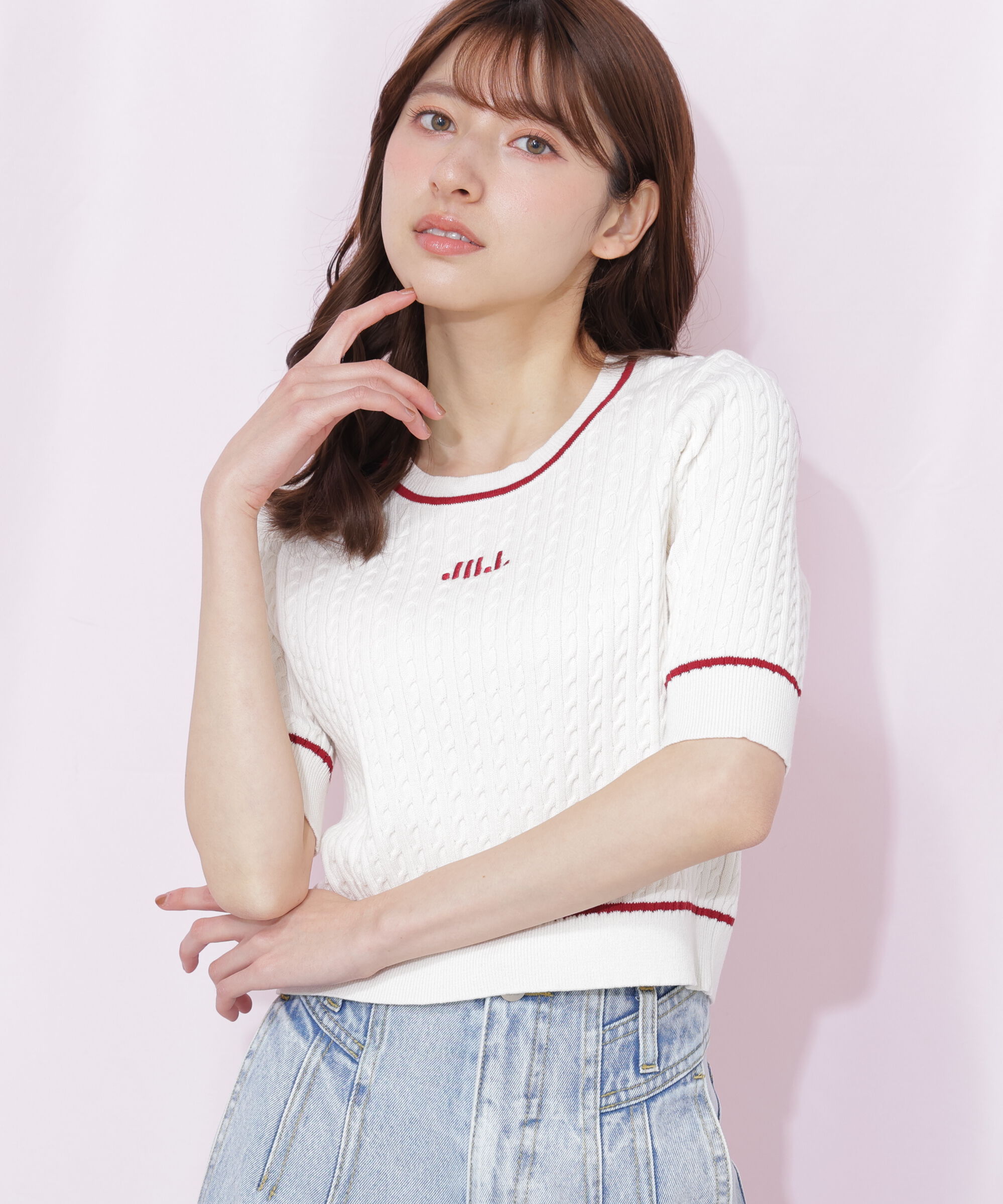  「ミニケーブルコンパクトニット」|ニット・セーター|