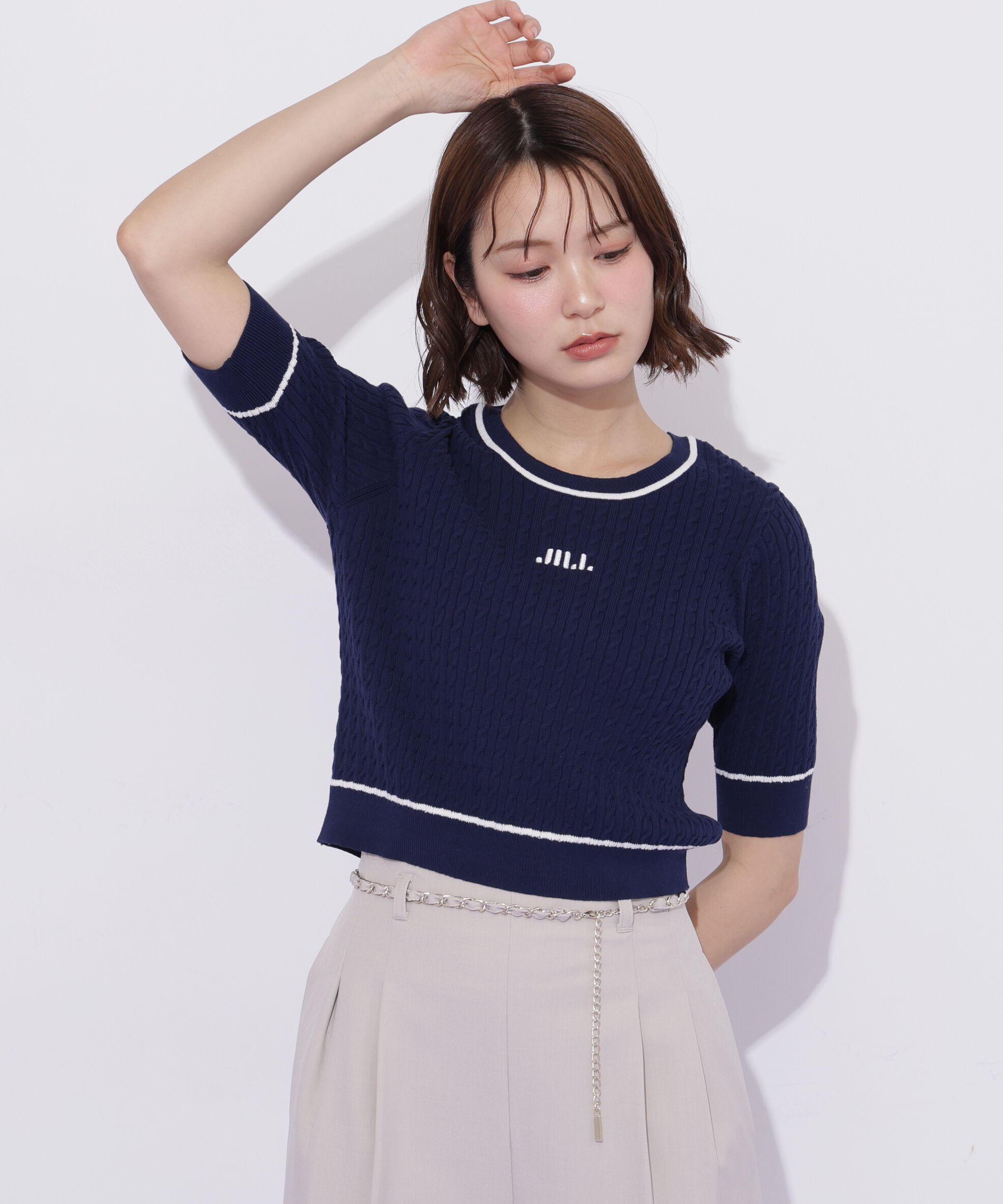  「ミニケーブルコンパクトニット」|ニット・セーター|