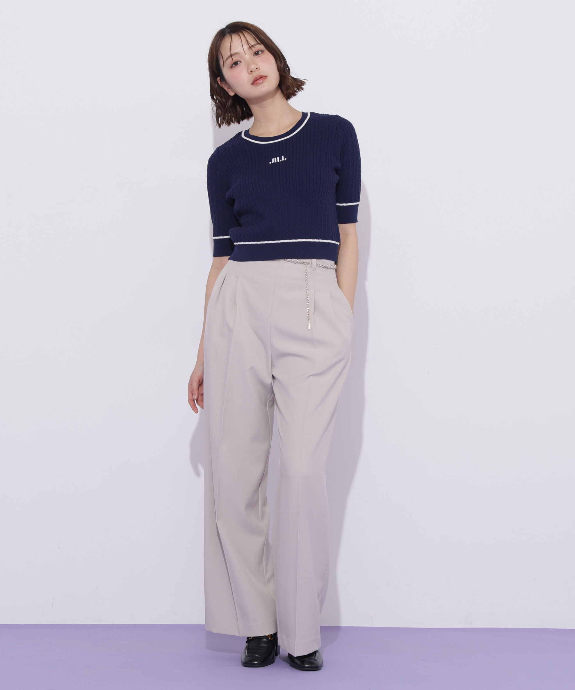  「ミニケーブルコンパクトニット」|ニット・セーター|