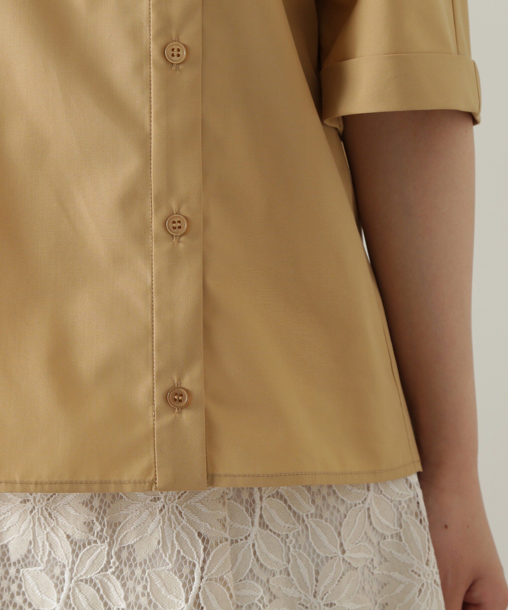 PROPORTION BODY DRESSING「アシンメトリー5分袖シャツブラウス24AW」|シャツ・ブラウス|