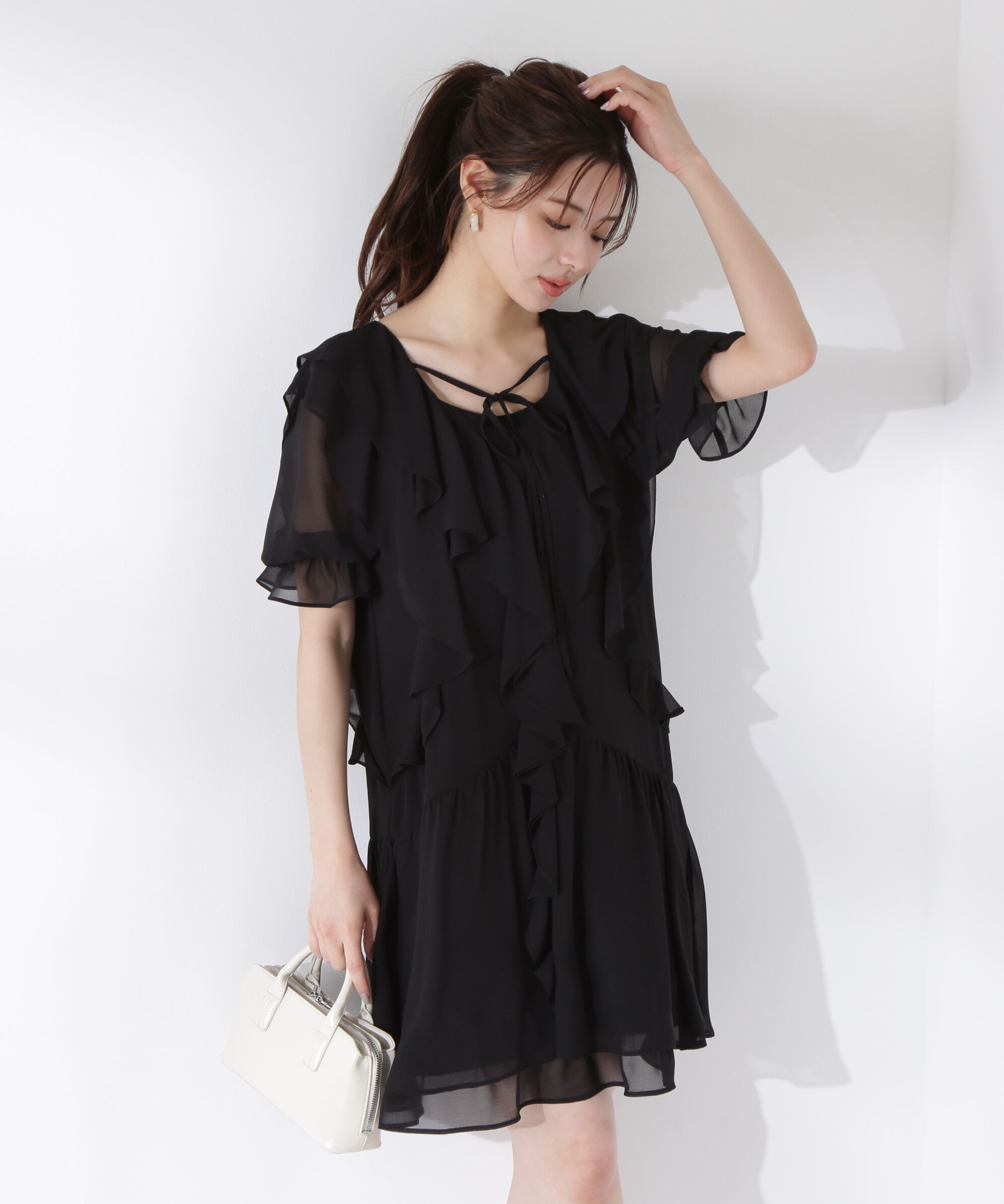 PROPORTION BODY DRESSING「《EDIT COLOGNE》ラッフルミニワンピース」|ワンピース|