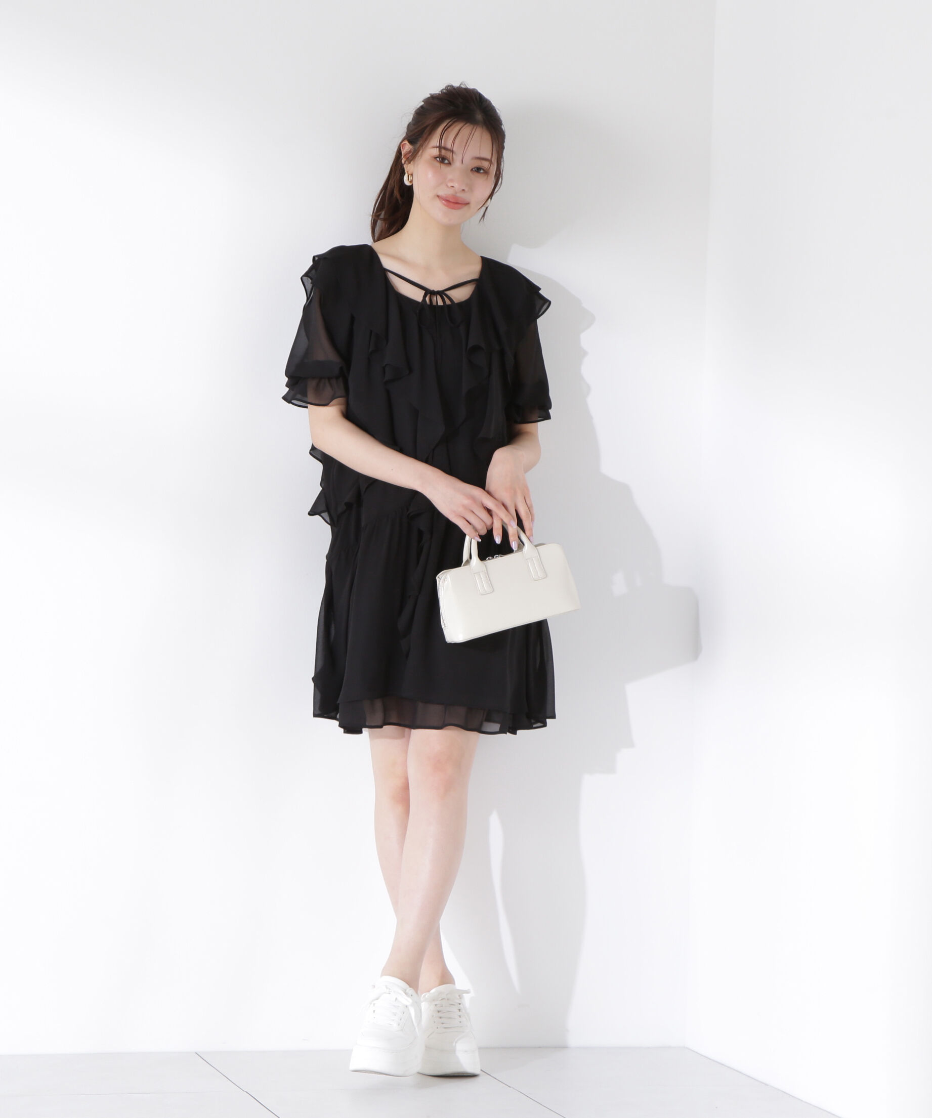 PROPORTION BODY DRESSING「《EDIT COLOGNE》ラッフルミニワンピース」|ワンピース|