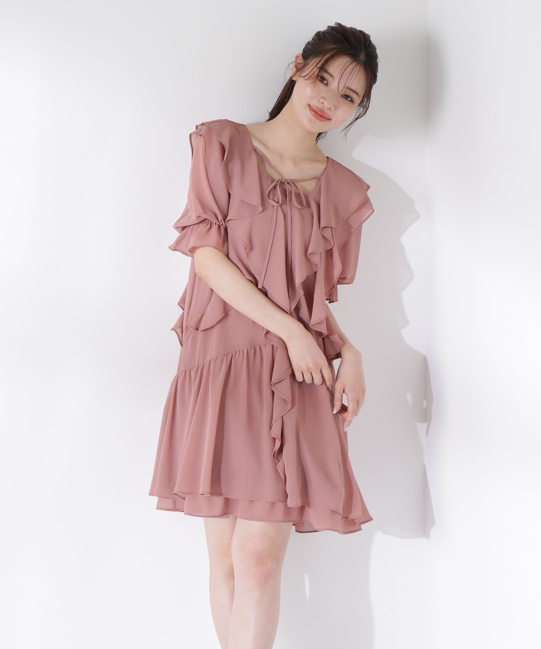 PROPORTION BODY DRESSING「《EDIT COLOGNE》ラッフルミニワンピース」|ワンピース|