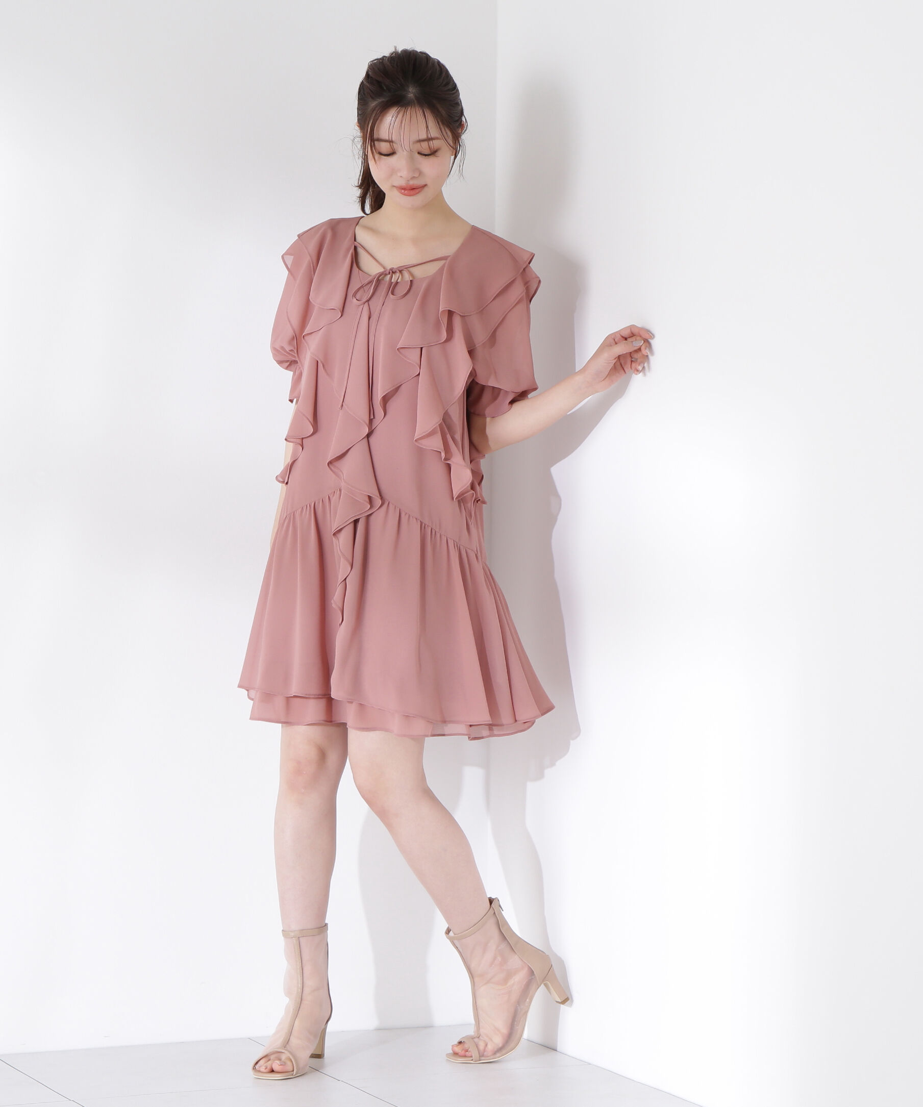 PROPORTION BODY DRESSING「《EDIT COLOGNE》ラッフルミニワンピース」|ワンピース|