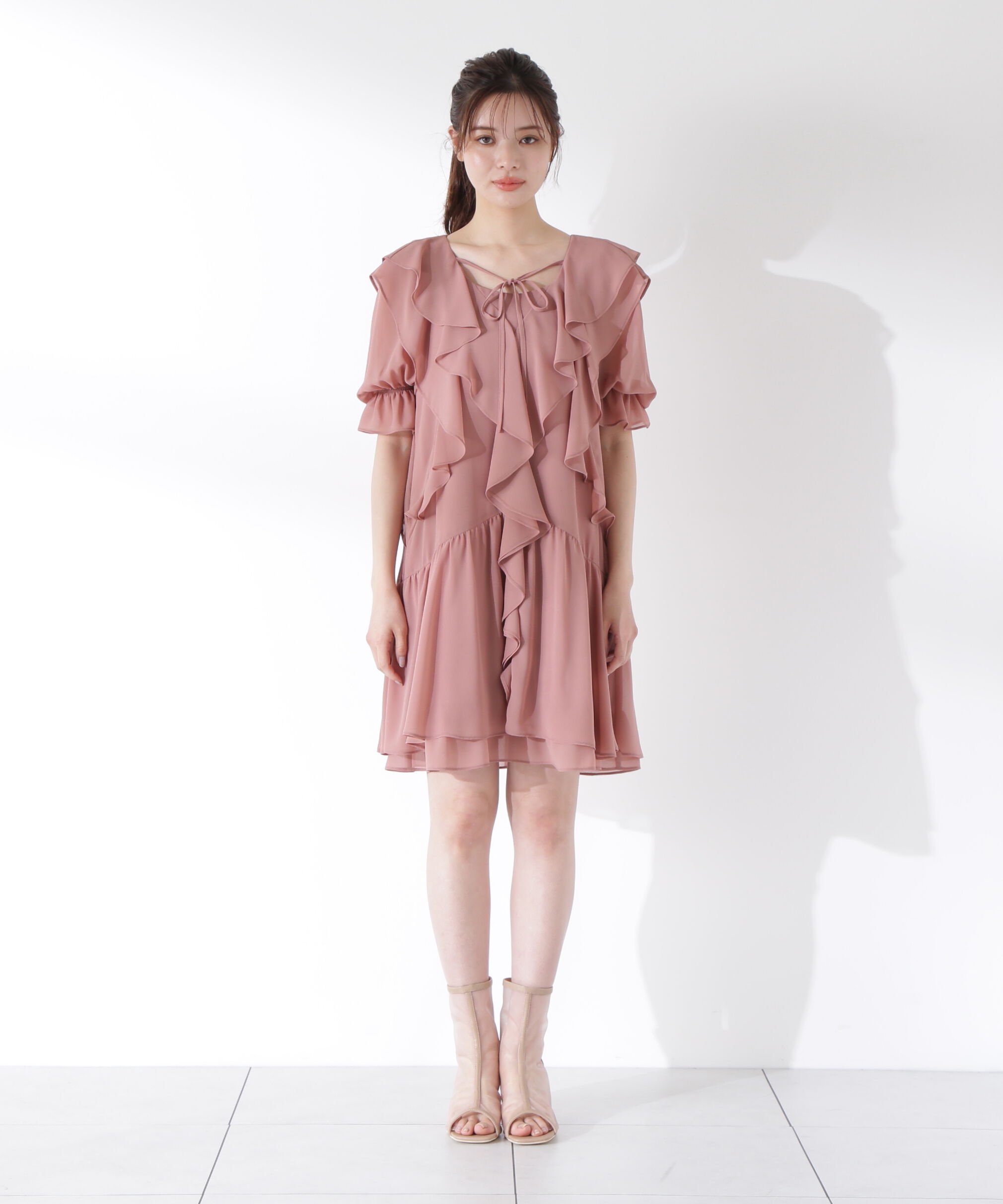 PROPORTION BODY DRESSING「《EDIT COLOGNE》ラッフルミニワンピース」|ワンピース|