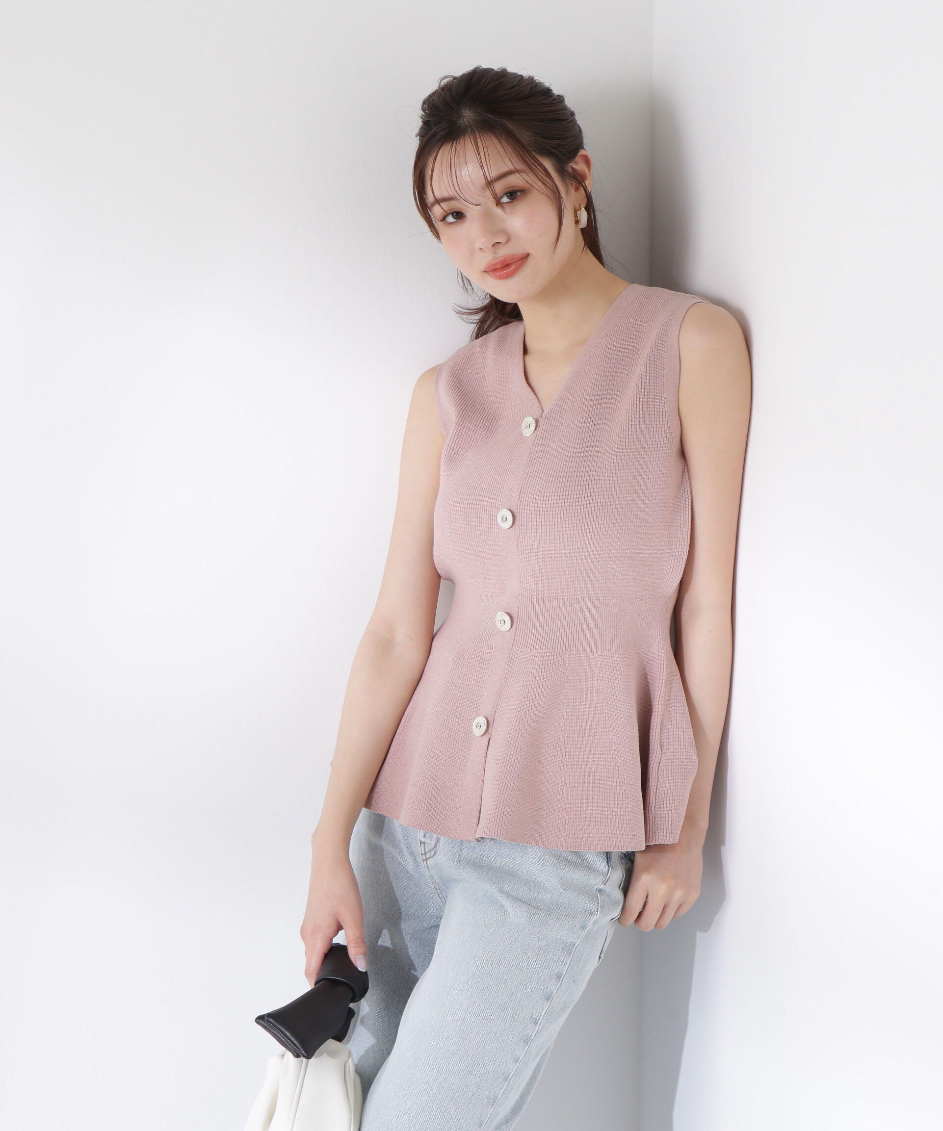 PROPORTION BODY DRESSING「畦ペプラムプルオーバー」|ニット・セーター|