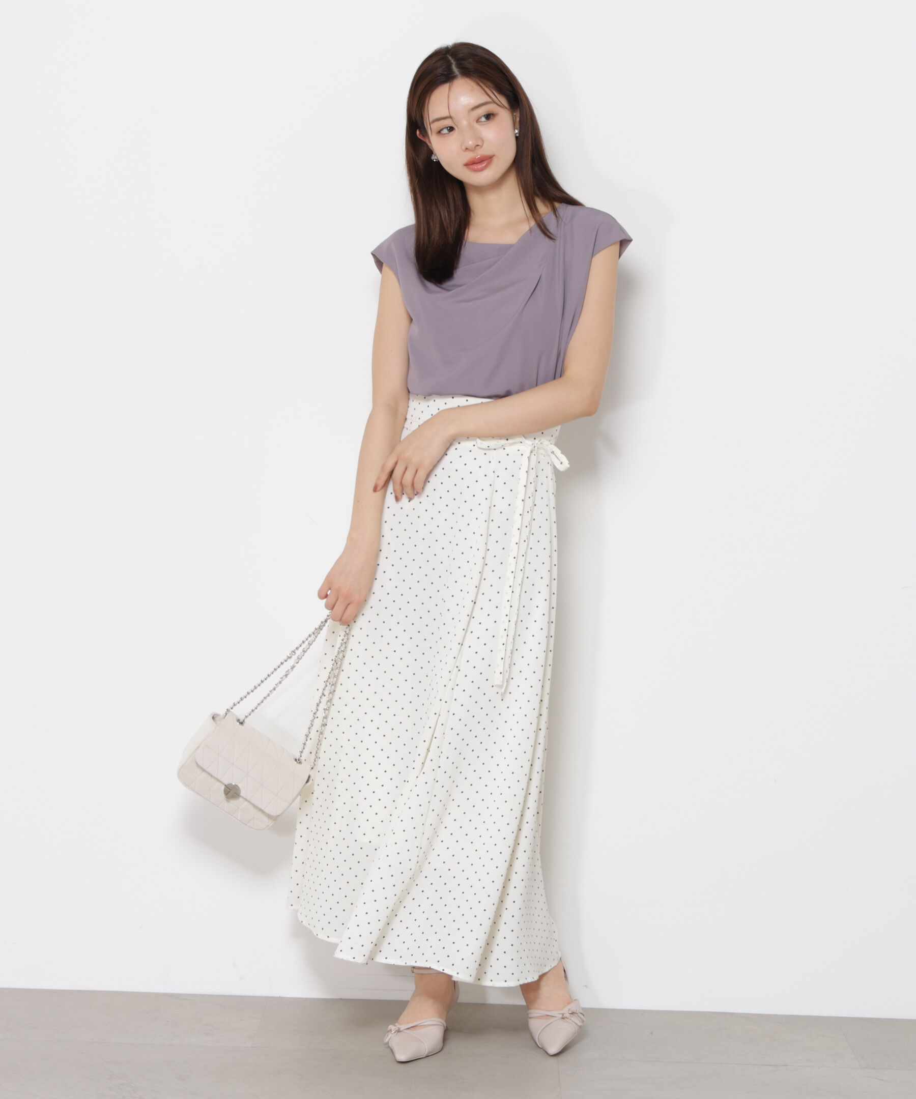 PROPORTION BODY DRESSING「ニュアンスネックフレンチスリーブブラウス」|シャツ・ブラウス|