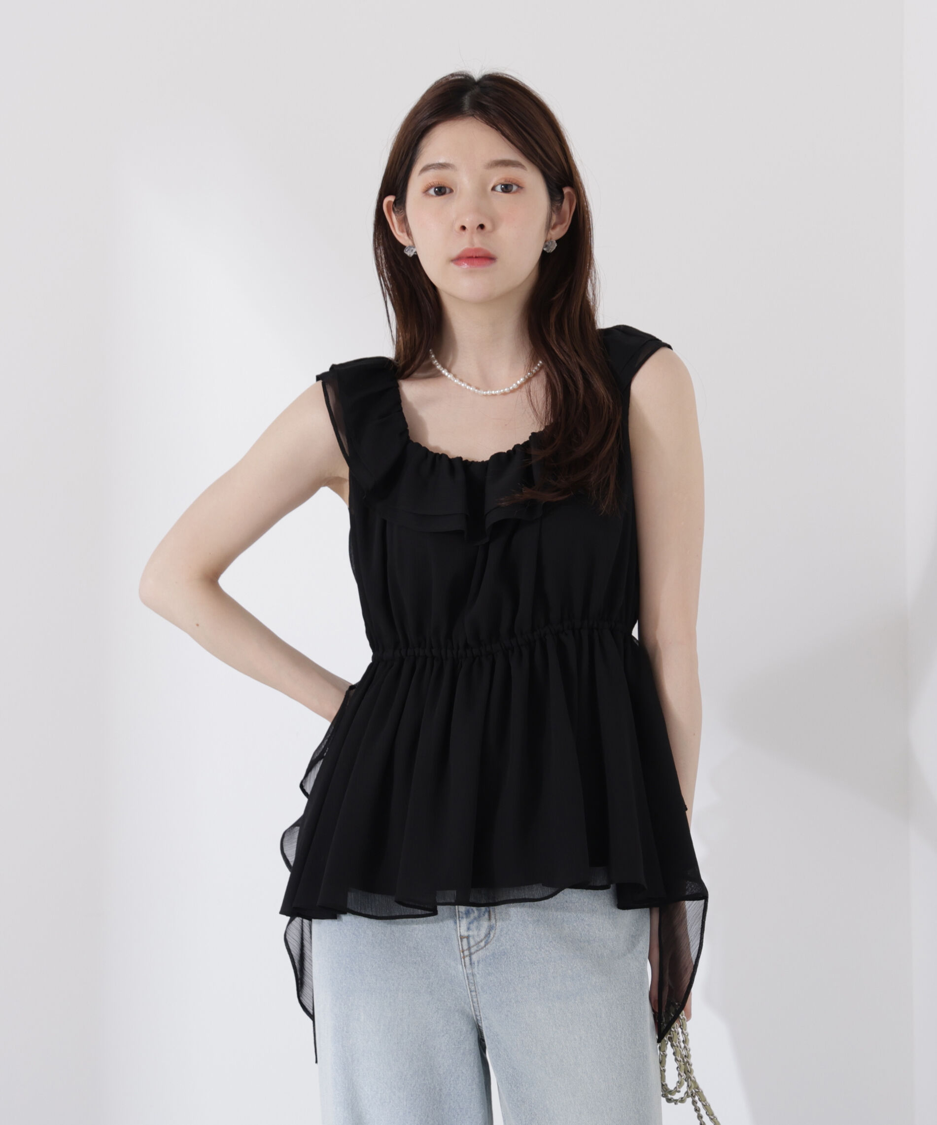 PROPORTION BODY DRESSING「＜ウォッシャブル＞フリルギャザーブラウス」|シャツ・ブラウス|