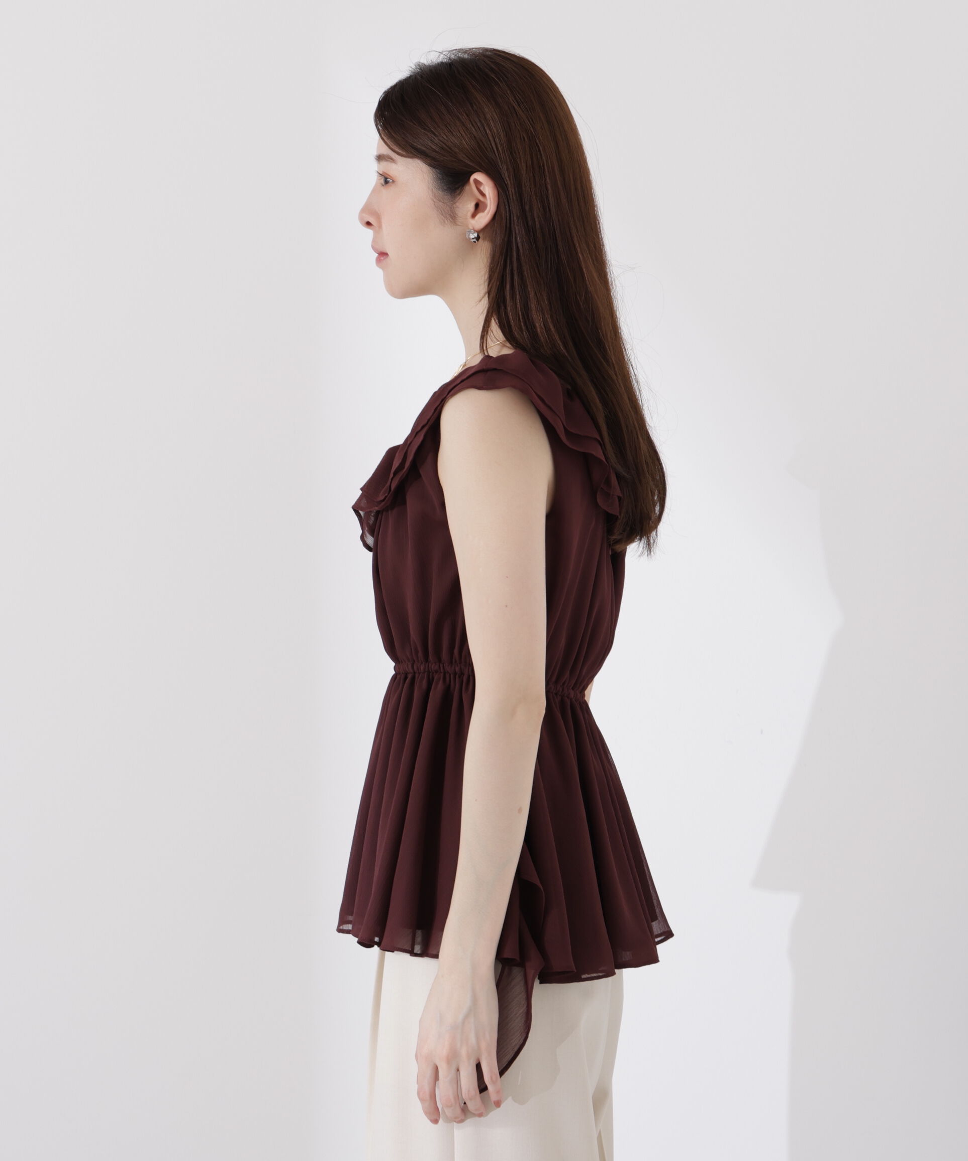 PROPORTION BODY DRESSING「＜ウォッシャブル＞フリルギャザーブラウス」|シャツ・ブラウス|