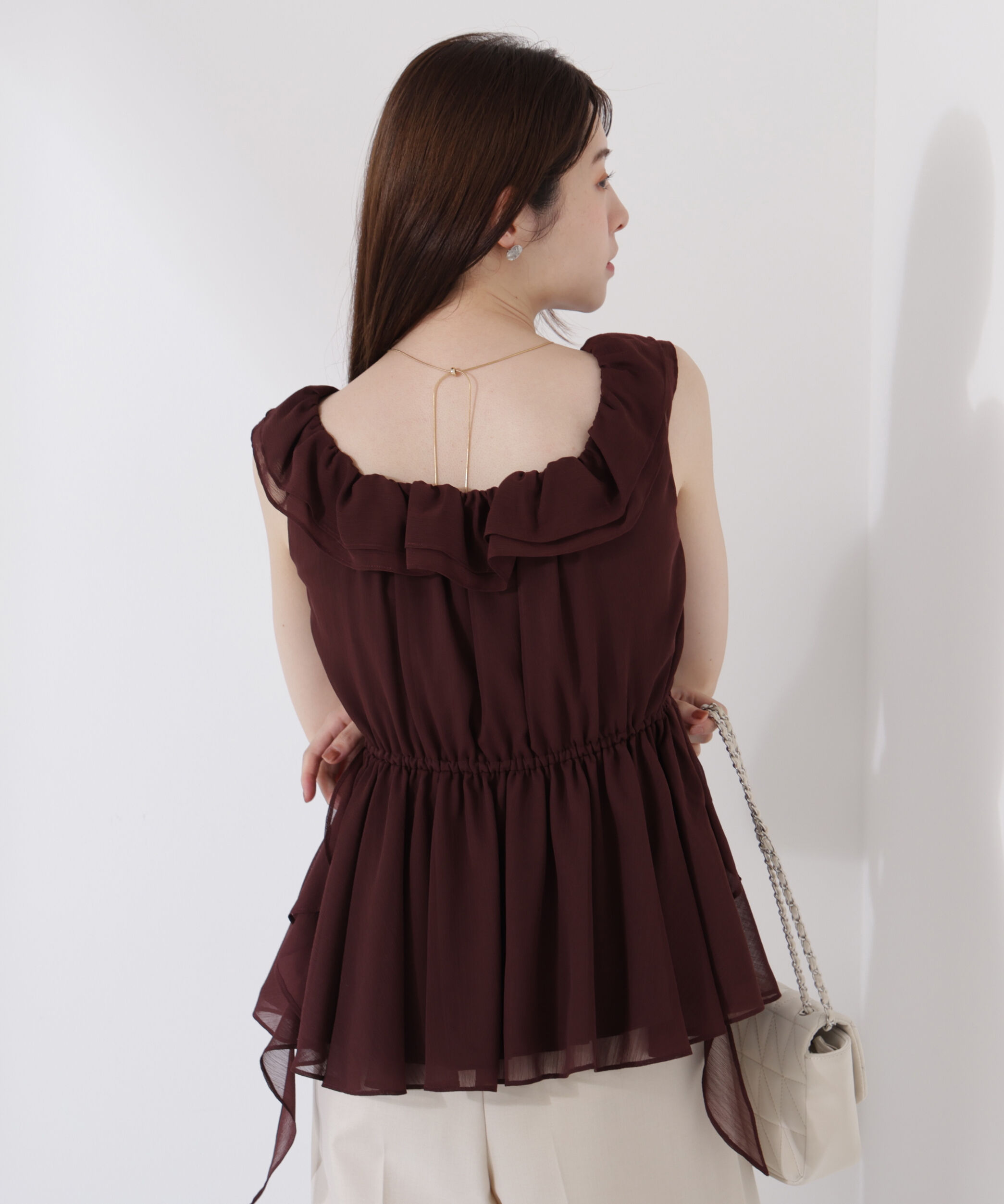 PROPORTION BODY DRESSING「＜ウォッシャブル＞フリルギャザーブラウス」|シャツ・ブラウス|