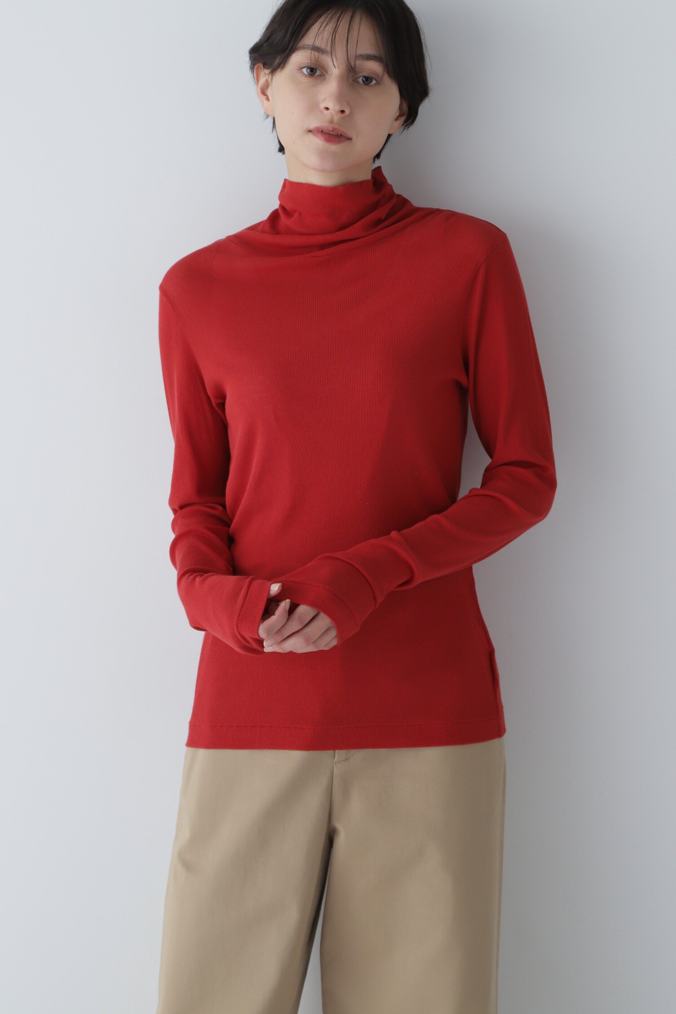  「◆シアータートルカットソー」|Tシャツ・カットソー|レッド