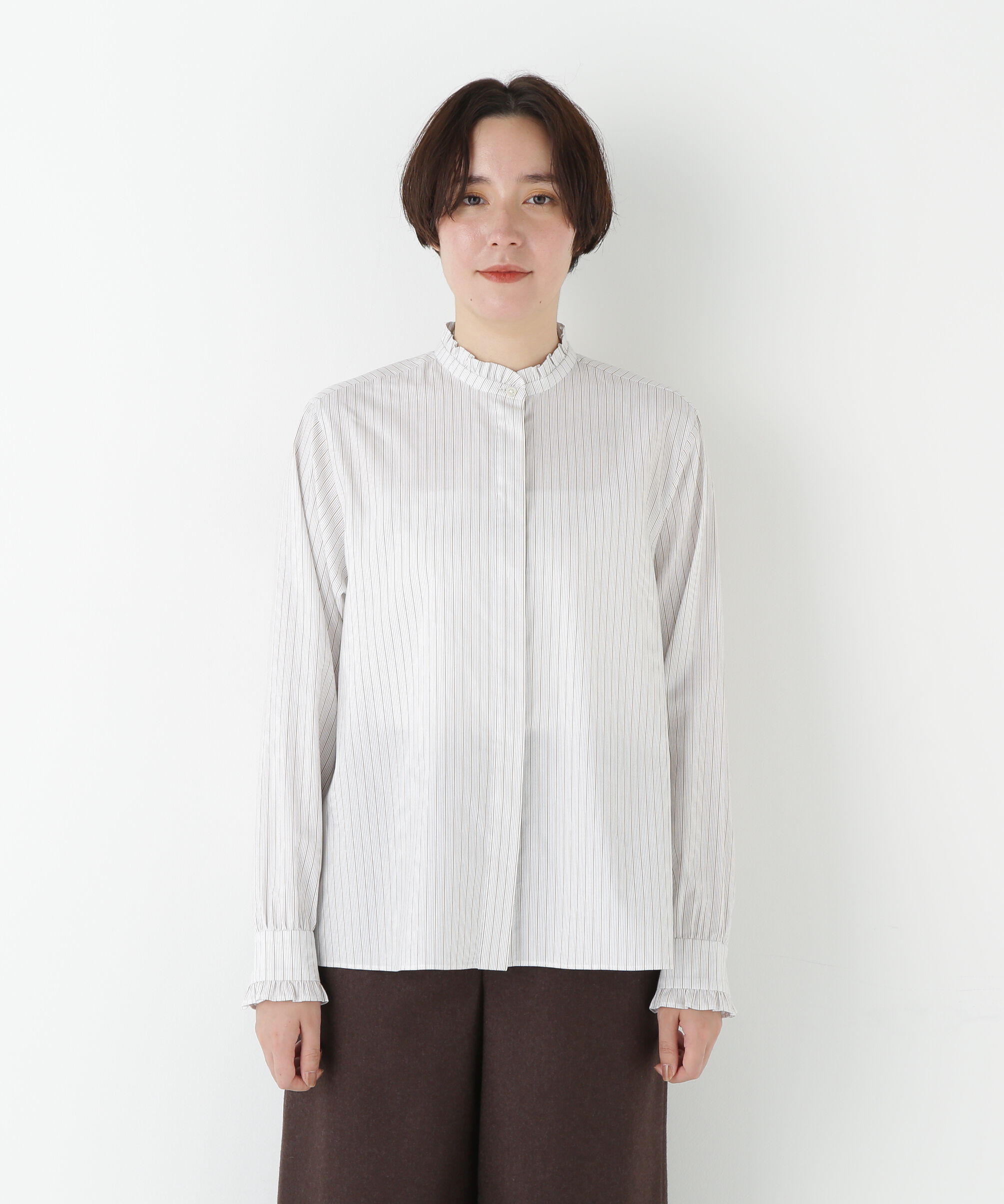  「◆スタンドフリルブラウス」|シャツ・ブラウス|