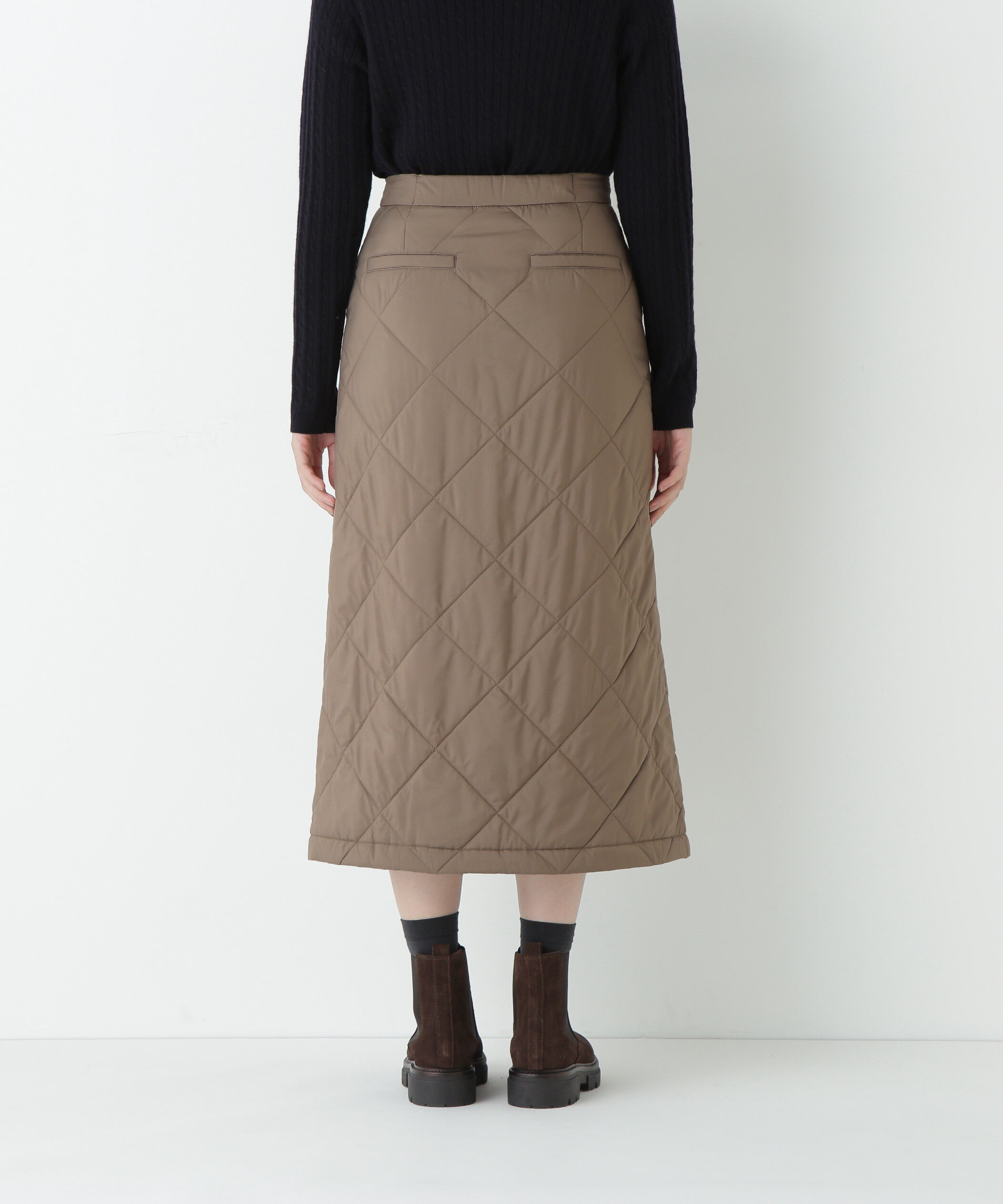  「キルティングベイカーＡラインスカート」|スカート|