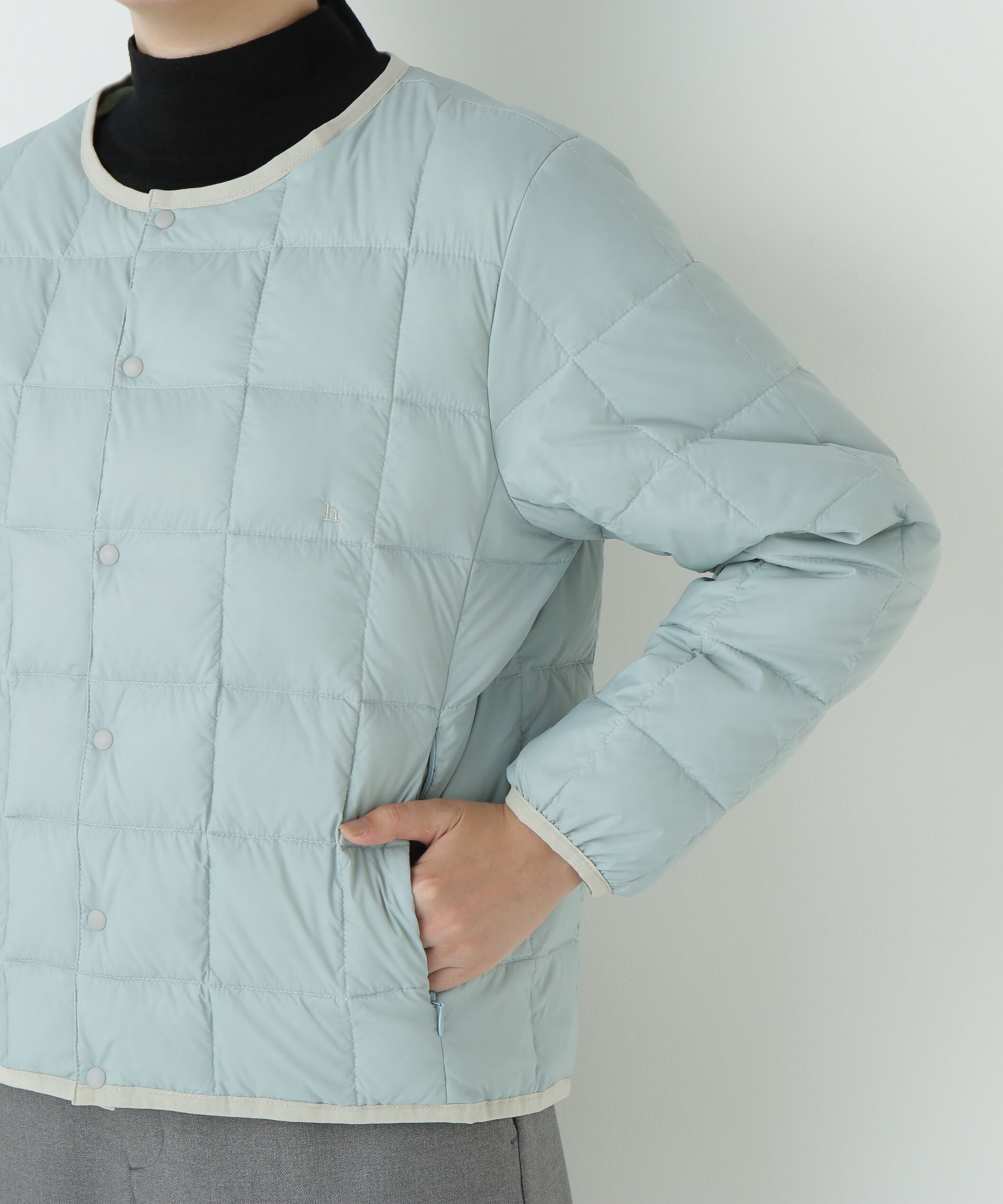  「◆≪ＴＡＩＯＮコラボ≫リバーシブルクルーネックダウンブルゾン」|ブルゾン・スタジャン|