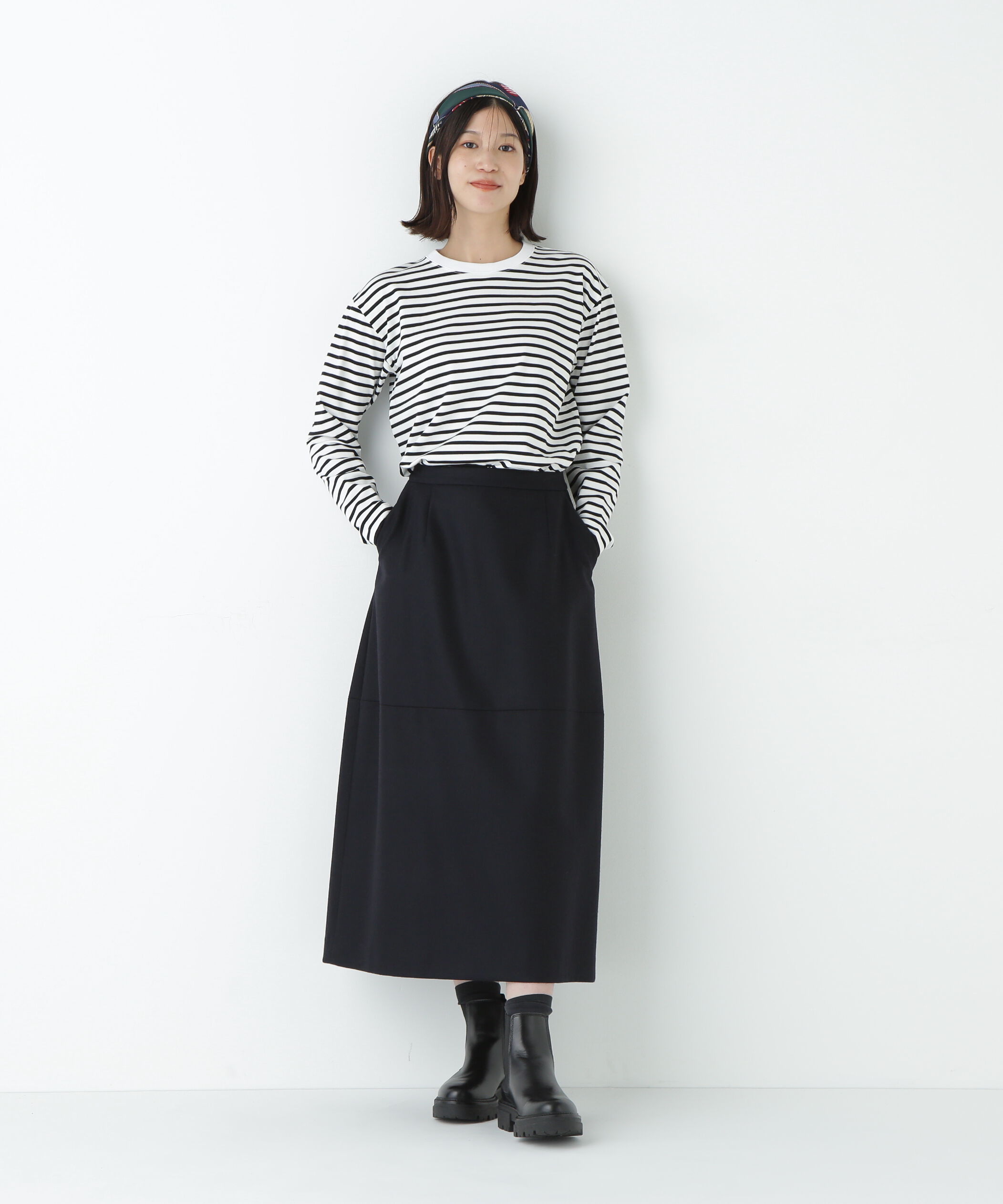  「ボーダーロングスリーブＴシャツ」|Tシャツ・カットソー|